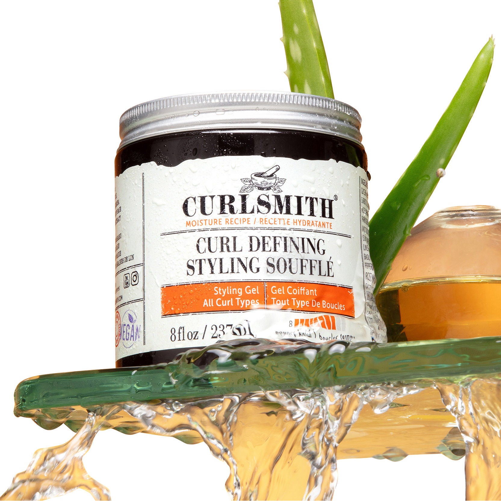 Curlsmith Hold Me Softly Style Balm, 8 fl oz + Curl Defining Styling Souffle, 8 fl oz Set