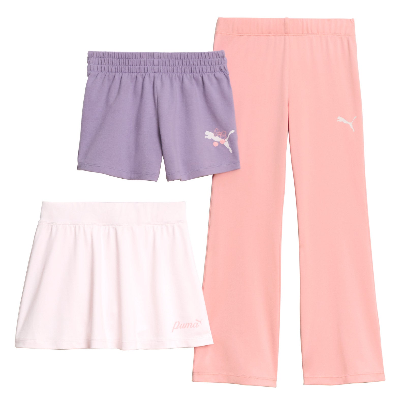 Puma Kids' 3-pack Skort, Short & Flare Legging