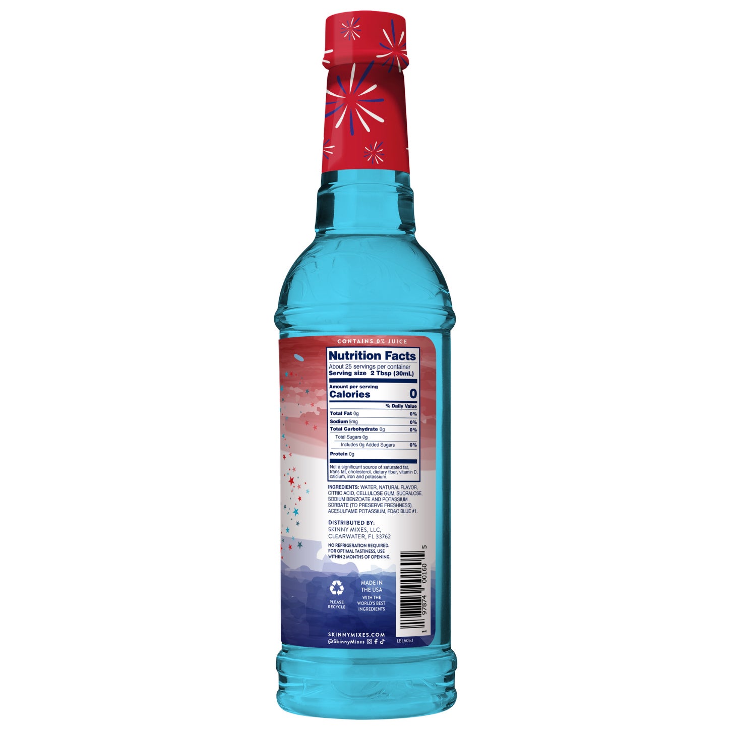 Jordan's Skinny Mixes Syrup, Sugar Free, Limited Edition Rocket Pop, 25.4 fl oz
