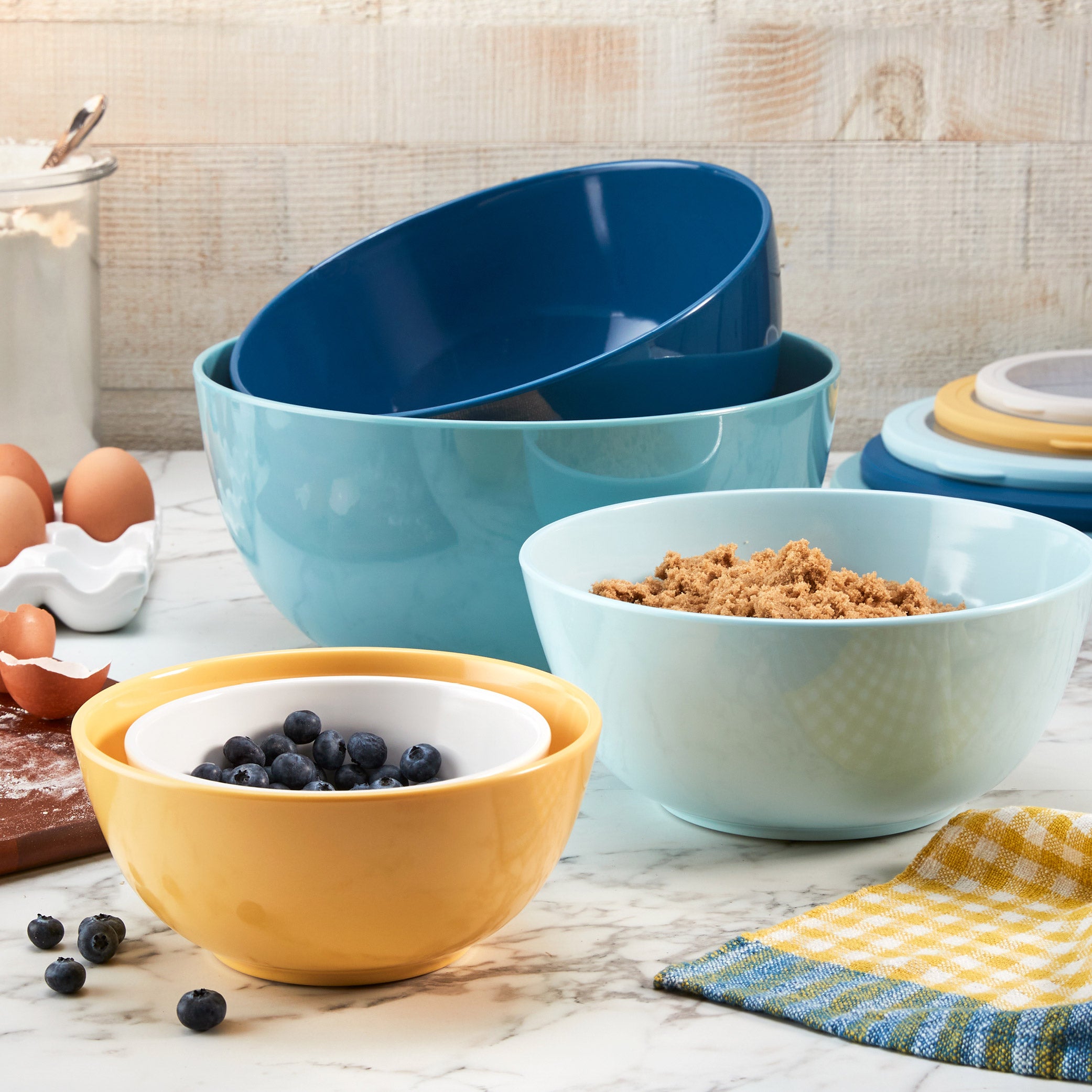5-piece Melamine Bowl Set with Lids