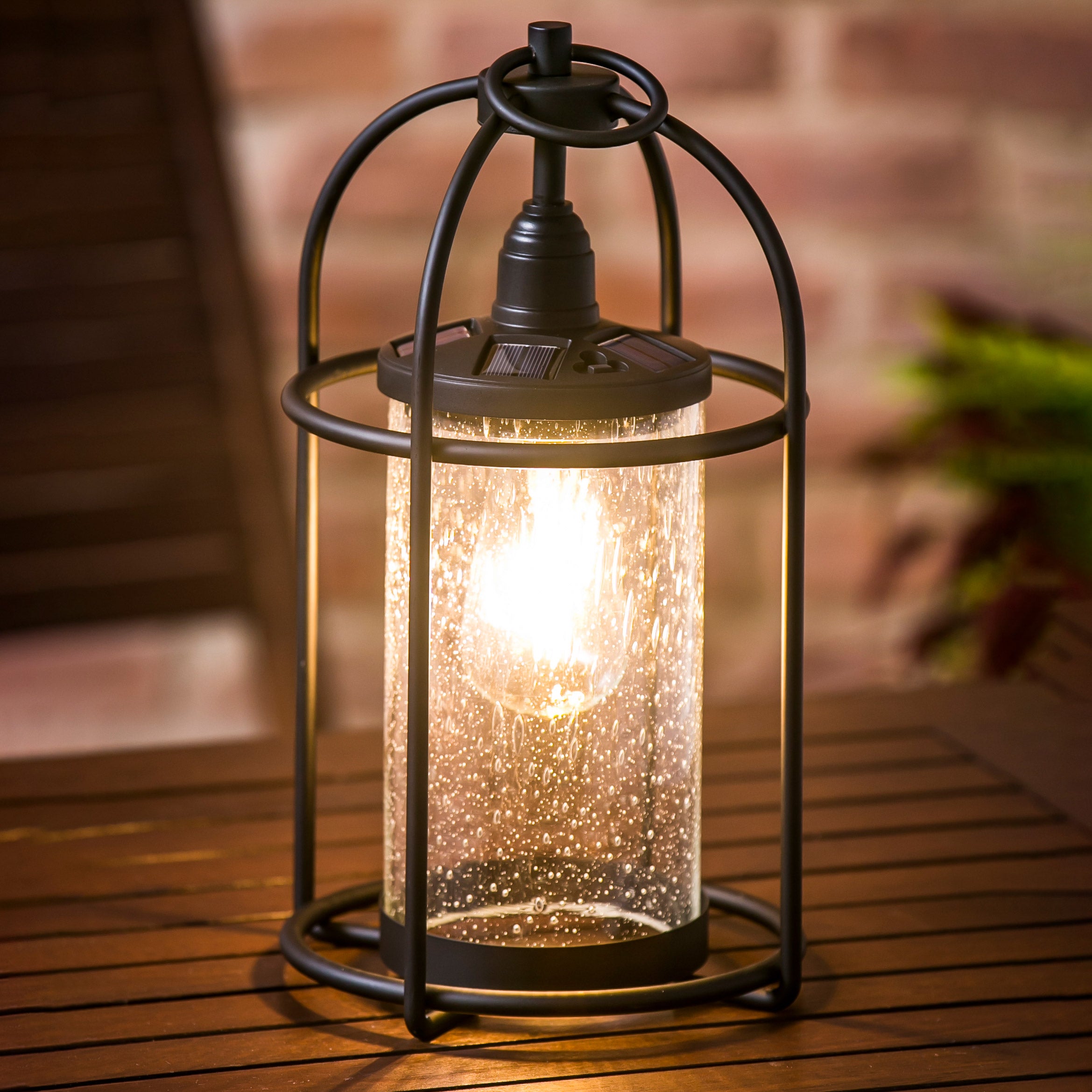 14" Edison Solar LED Lantern