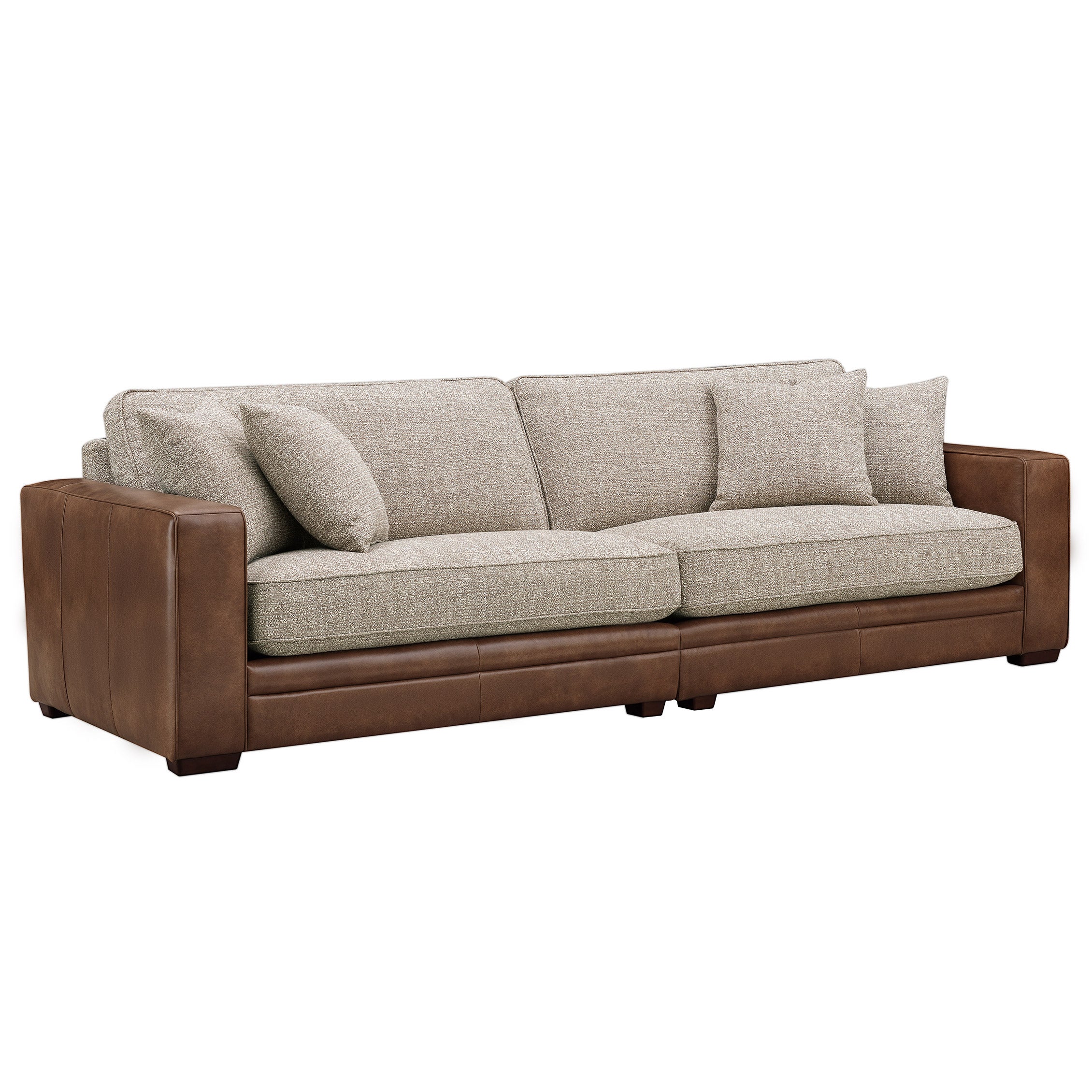 Mitchell Top Grain Leather Sofa, Brown