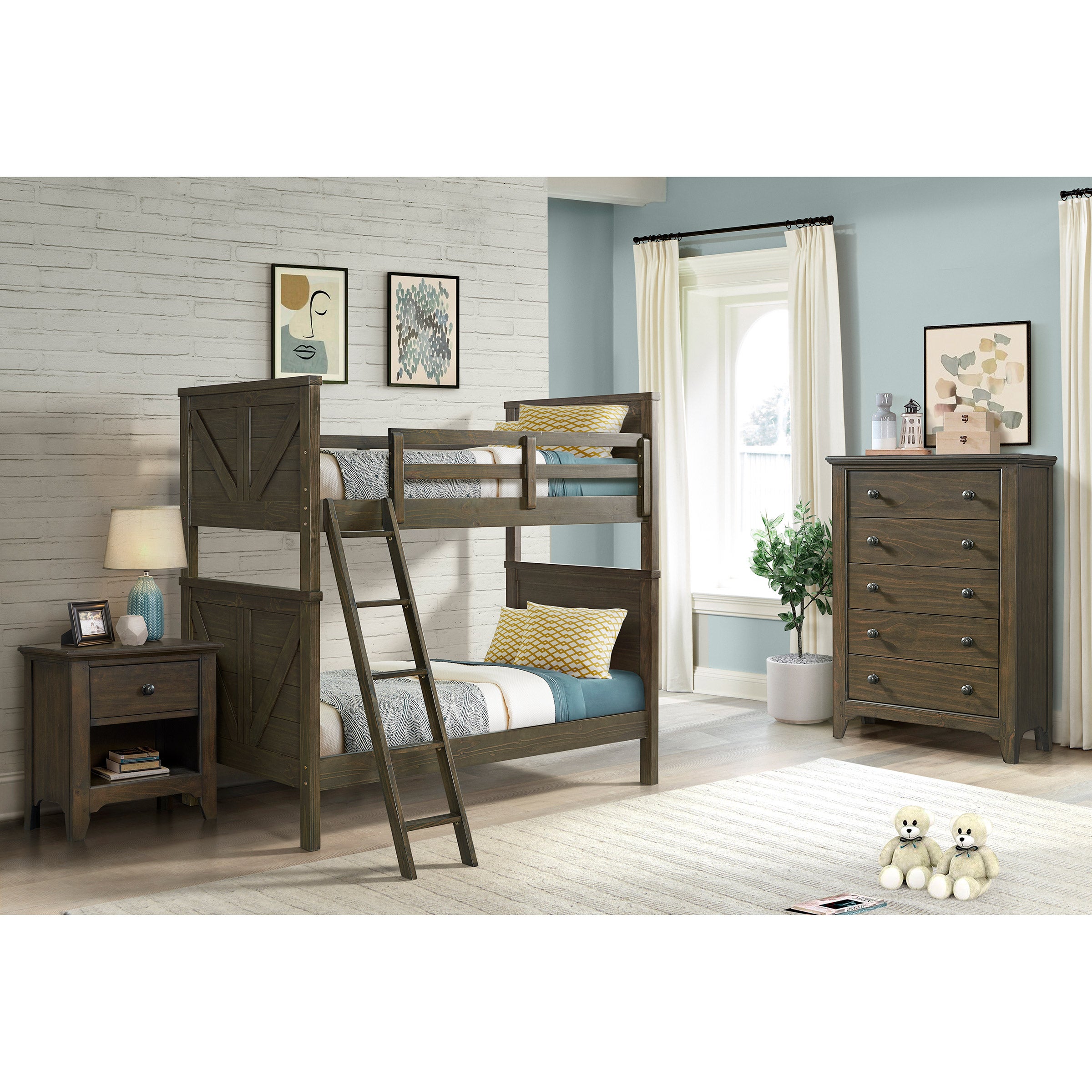 Imagio Home Furniture Durango 3 Piece Twin Bunk Set