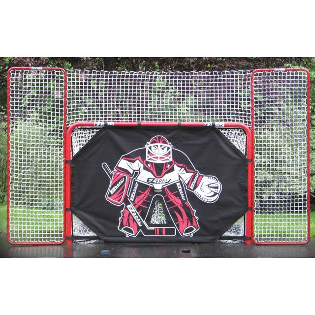 EZ Goal Monster 6'x4' Hockey Goal with 10'x6' Backstop