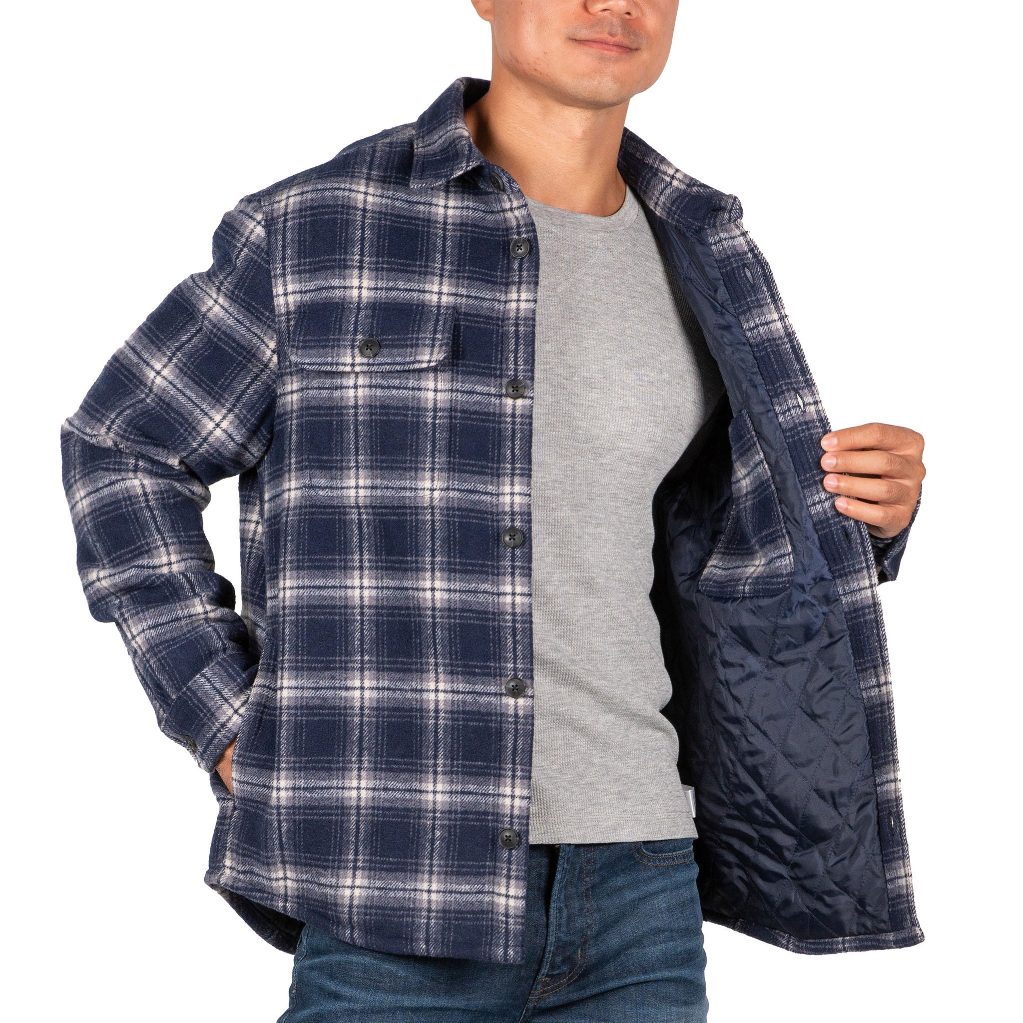 Jachs Men's Wool Blend Shirt Jacket