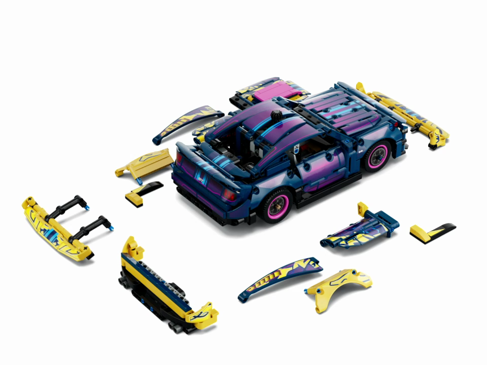 LEGO Custom Garage Mustang & Fast and Furious Mitsubishi Eclipse Bundle