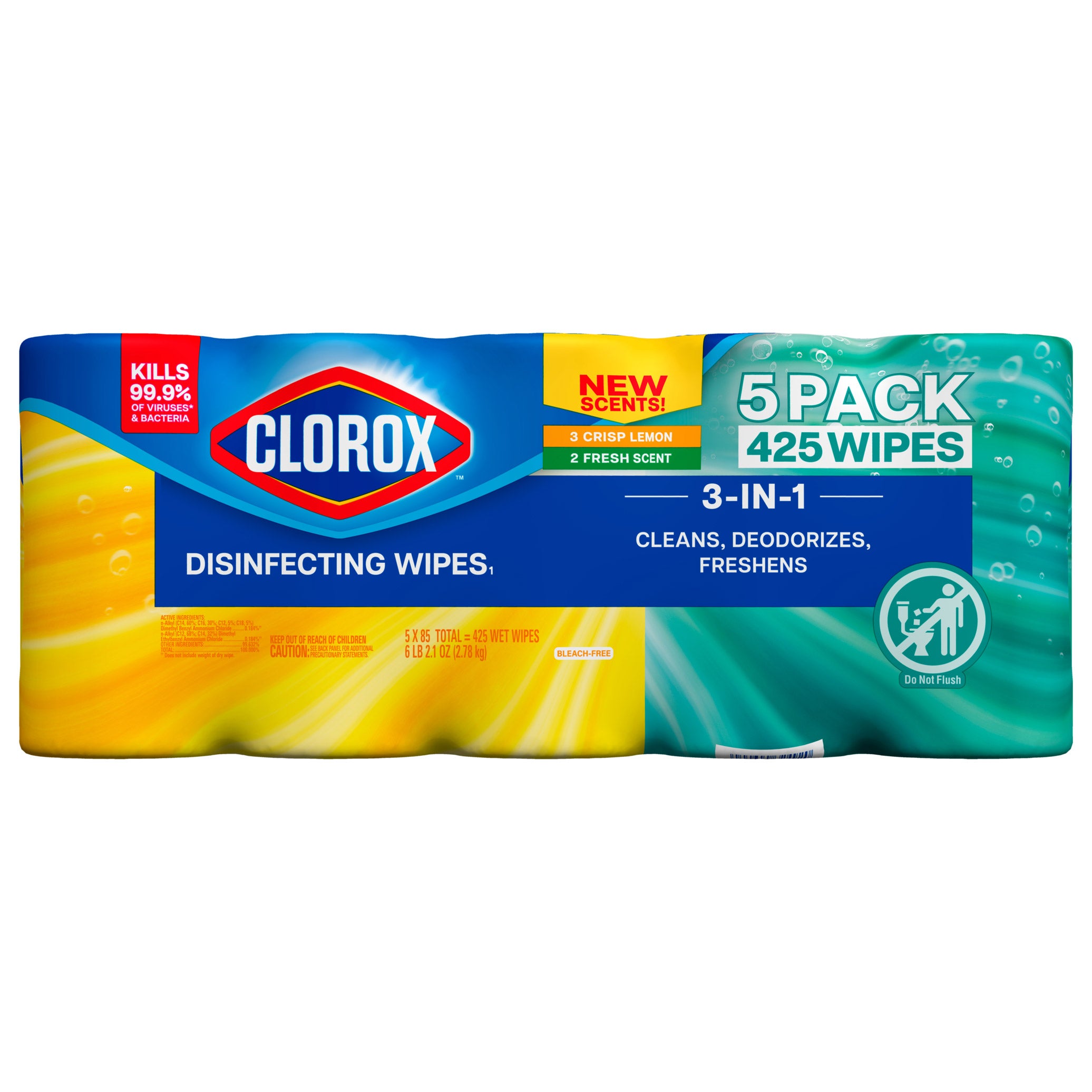 Clorox Disinfecting Wipes, Variety Pack, 85-count, 5-pack