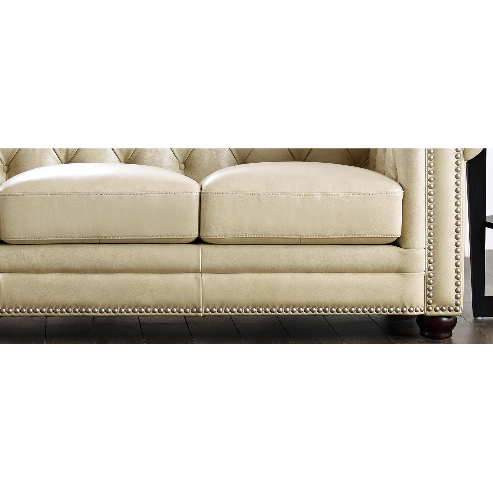 Allington Top Grain Leather Sofa - Eggshell White