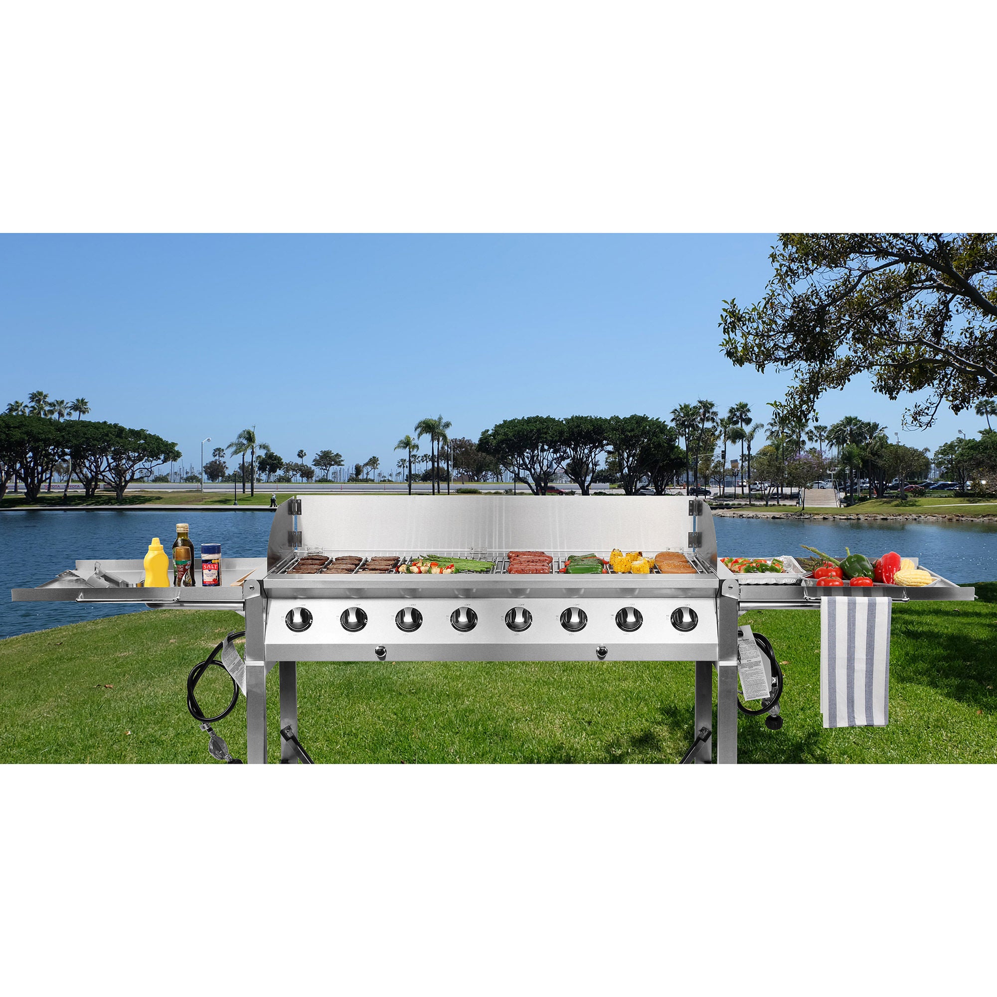 NXR Stainless Steel 8-burner Event Grill