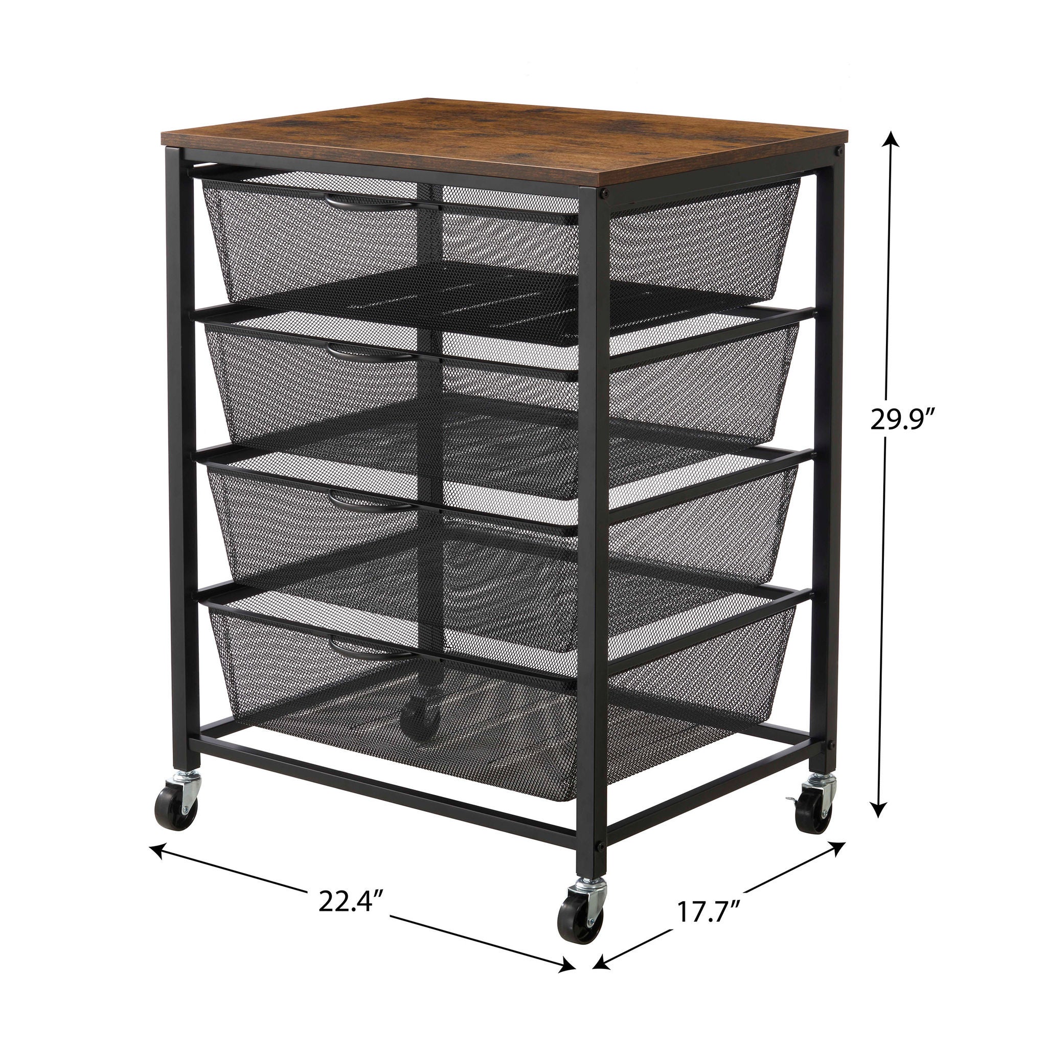 4 Drawer Rolling Cart