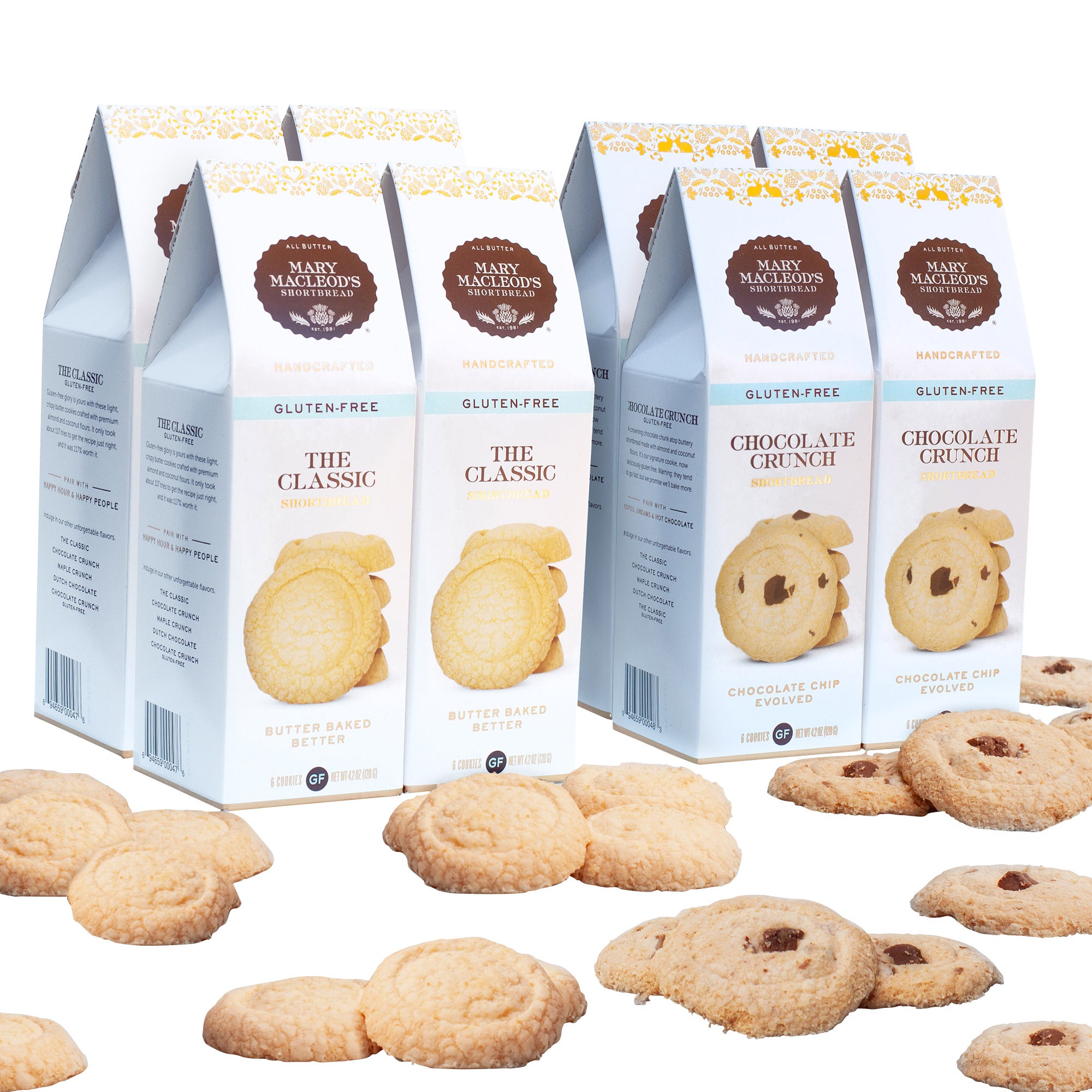 Mary Macleod's Gluten Free Shortbread Cookies Mixed Assortment 8-Pack