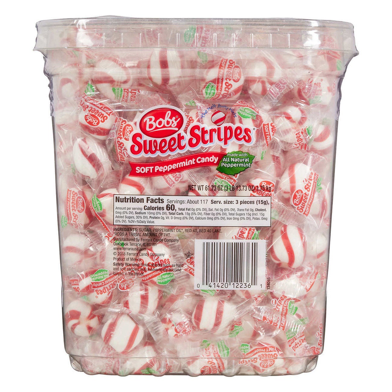 Bob's Sweet Stripes Soft Peppermint Candy, 350-Count