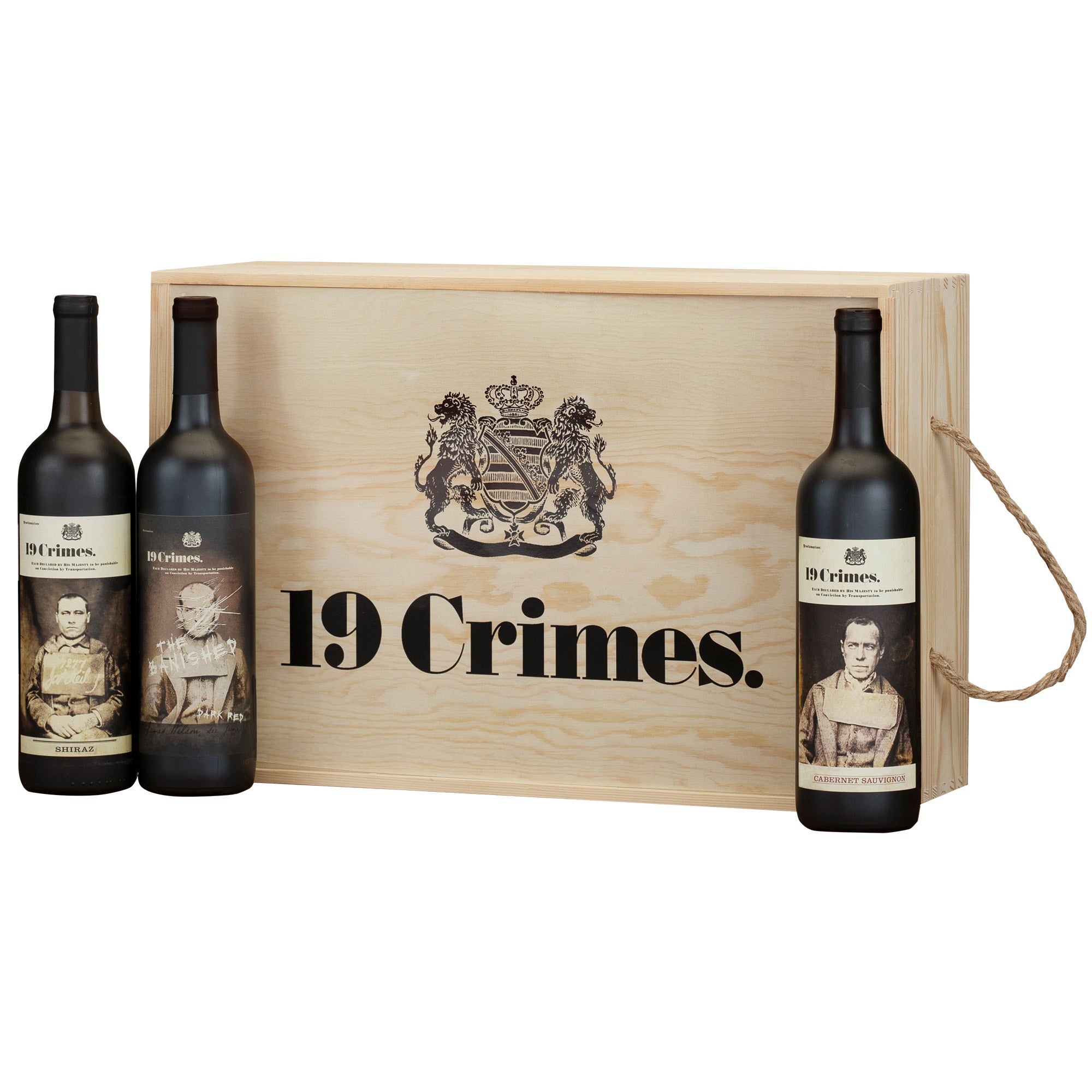 19 Crimes 3 Bottle Wine Crate 750 ml CA ONLY