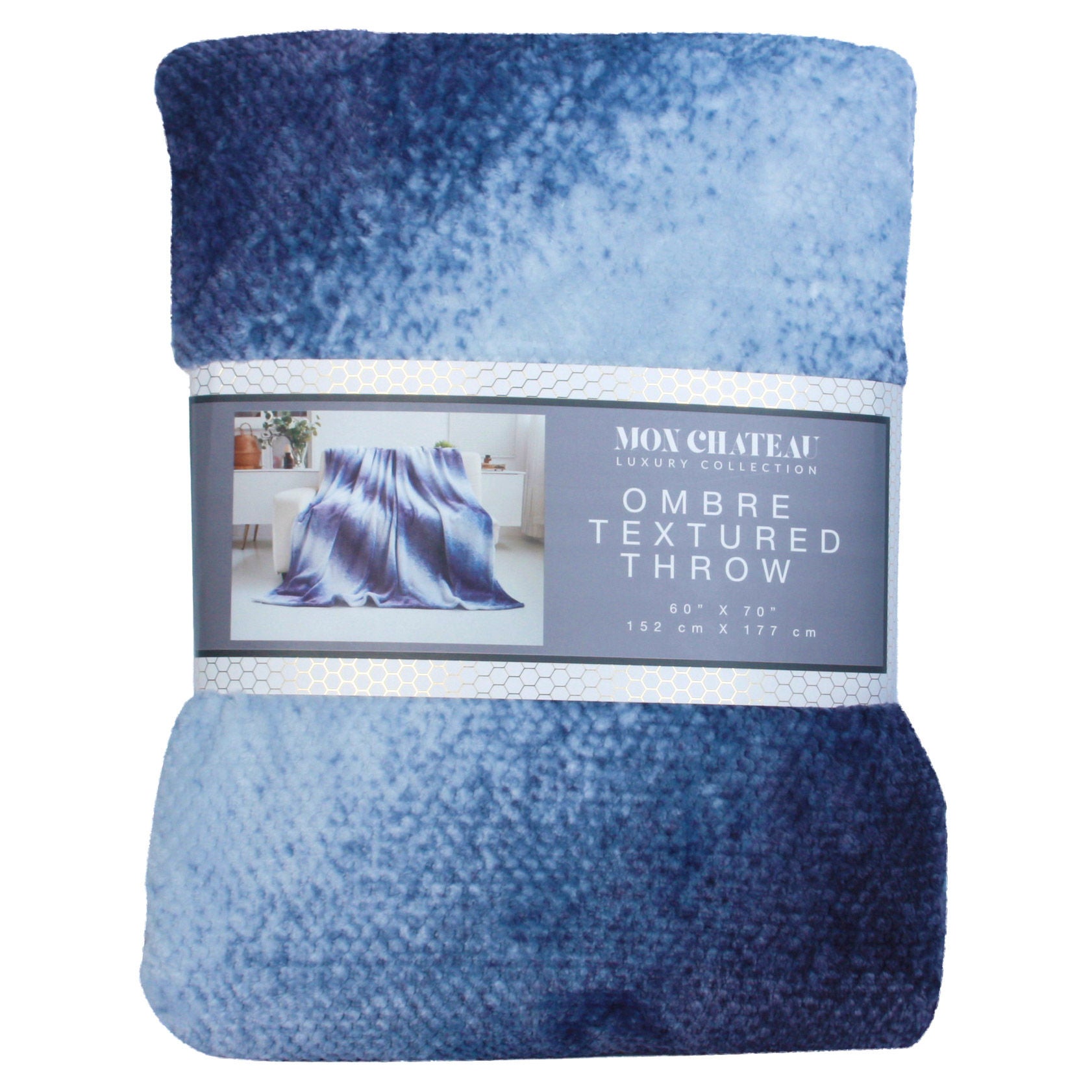Mon Chateau Ombre Textured Throw, 2-pack