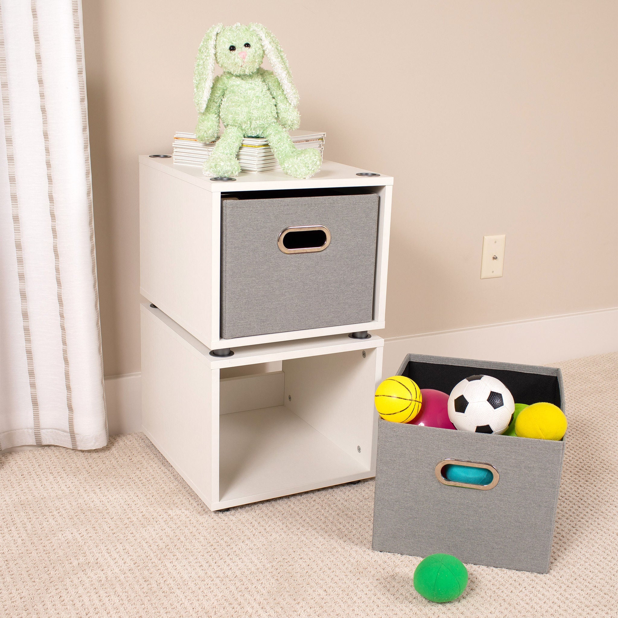 BirdRock Home 2-pack Rolling File Storage Cube Set