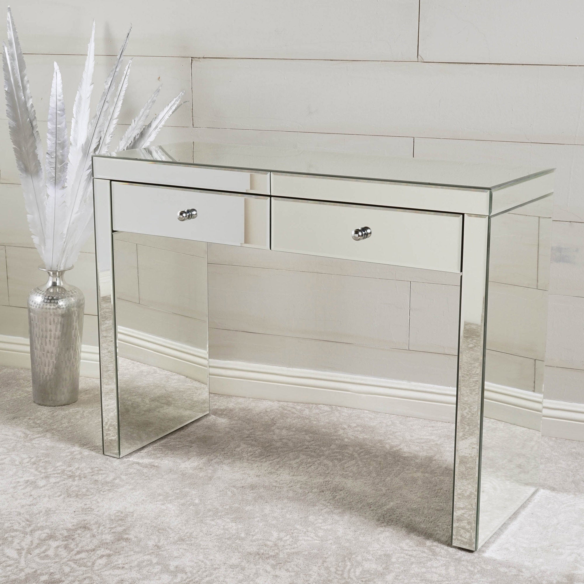 Scarlet Mirrored Console Table
