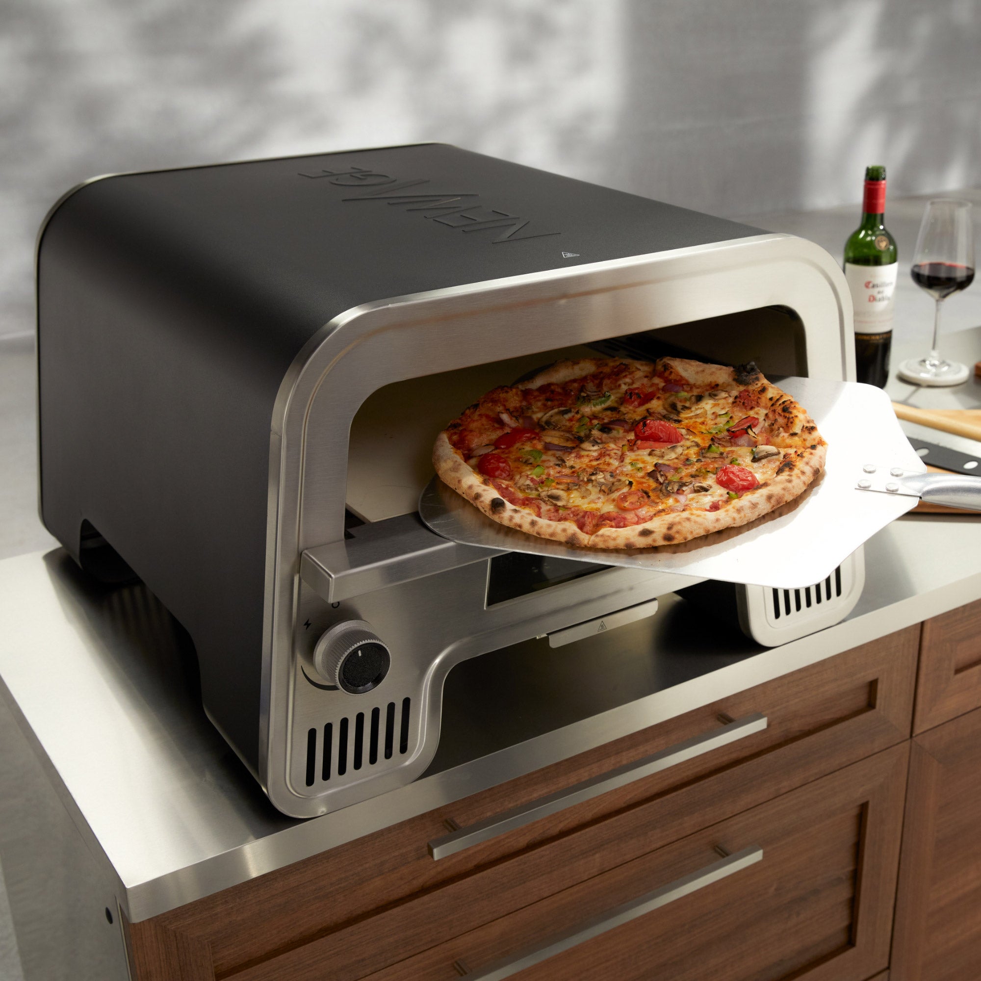NewAge Perfect Crust Pizza Oven with Infrared Thermometer Gun and Cover