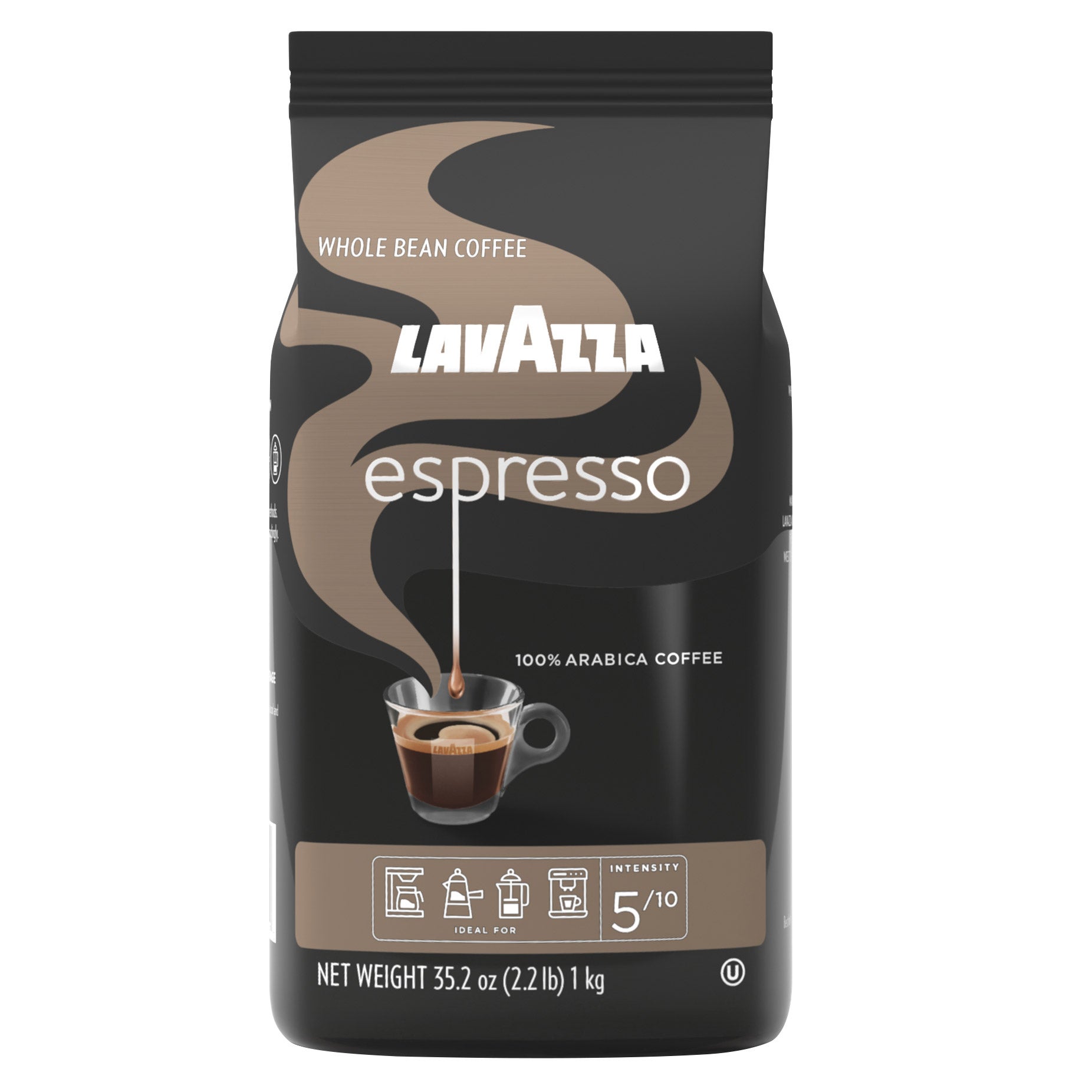 Lavazza Caffé Espresso 100% Premium Arabica Coffee, Whole Bean, 2.2 lbs