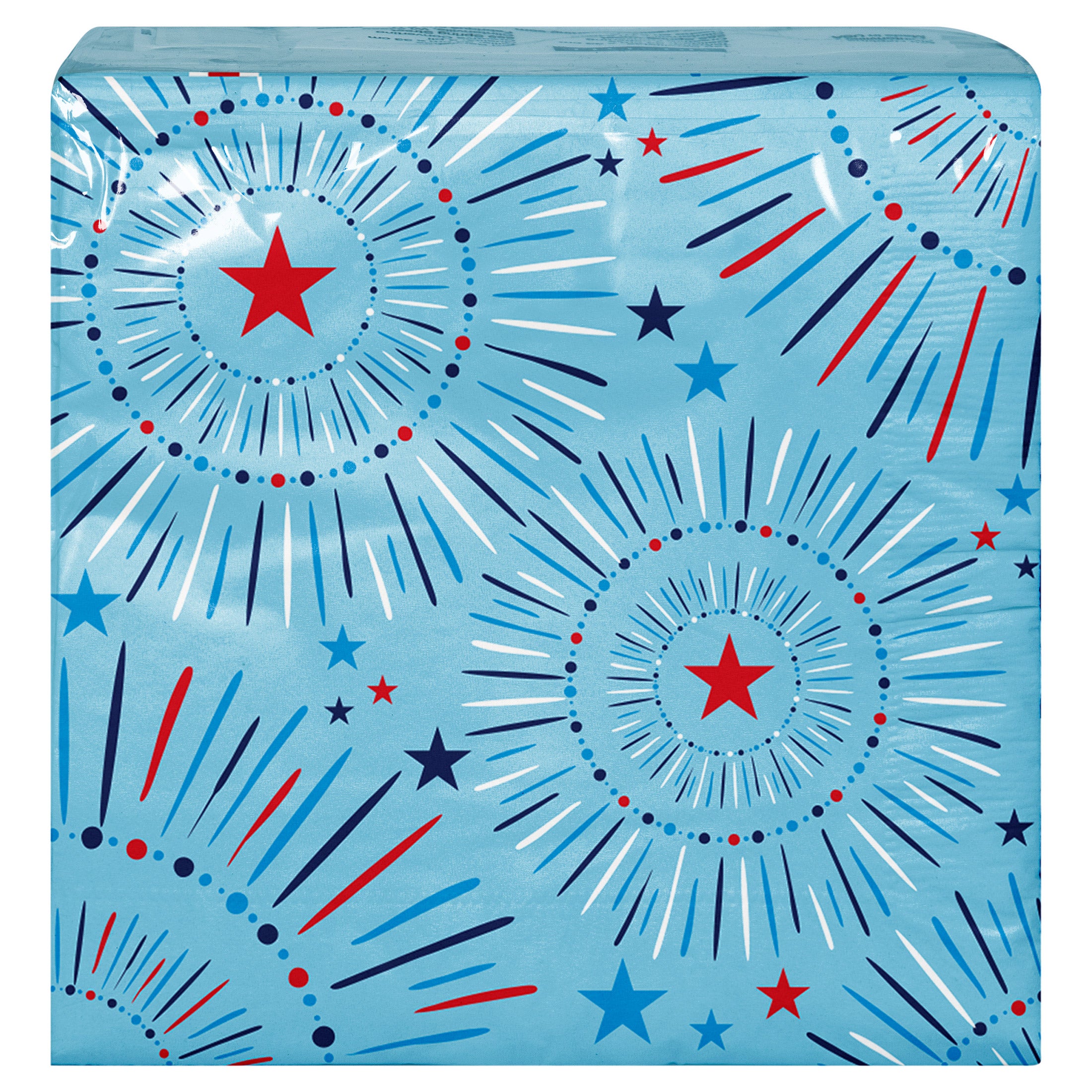 Artstyle Paper Plate & Napkin Bundle, Star Spangled Fireworks, 200-count