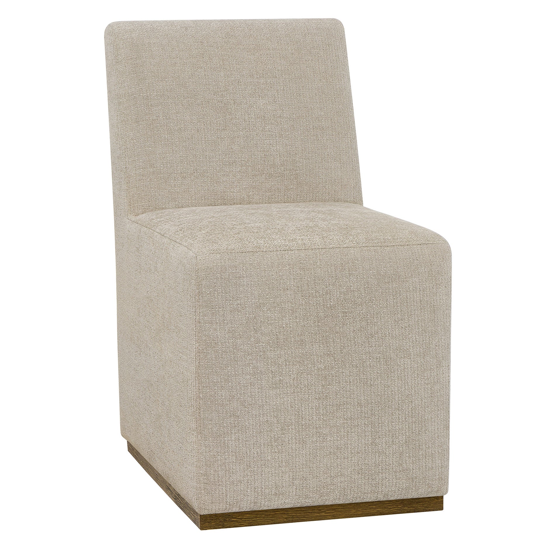 Henredon Murphy Fabric Dining Chair with Wood Base and Casters