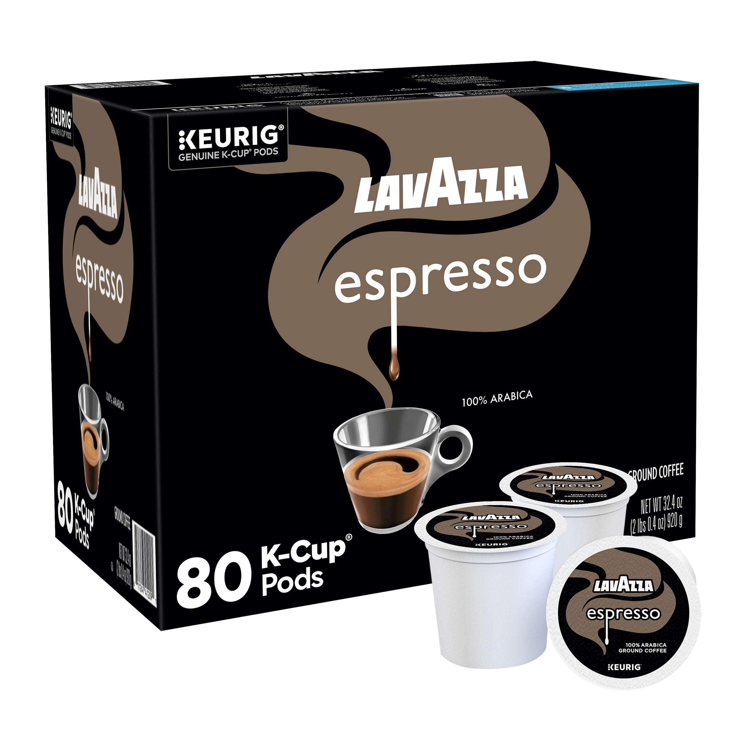 Lavazza Espresso Coffee Medium Roast K-Cup Pod, 80-count