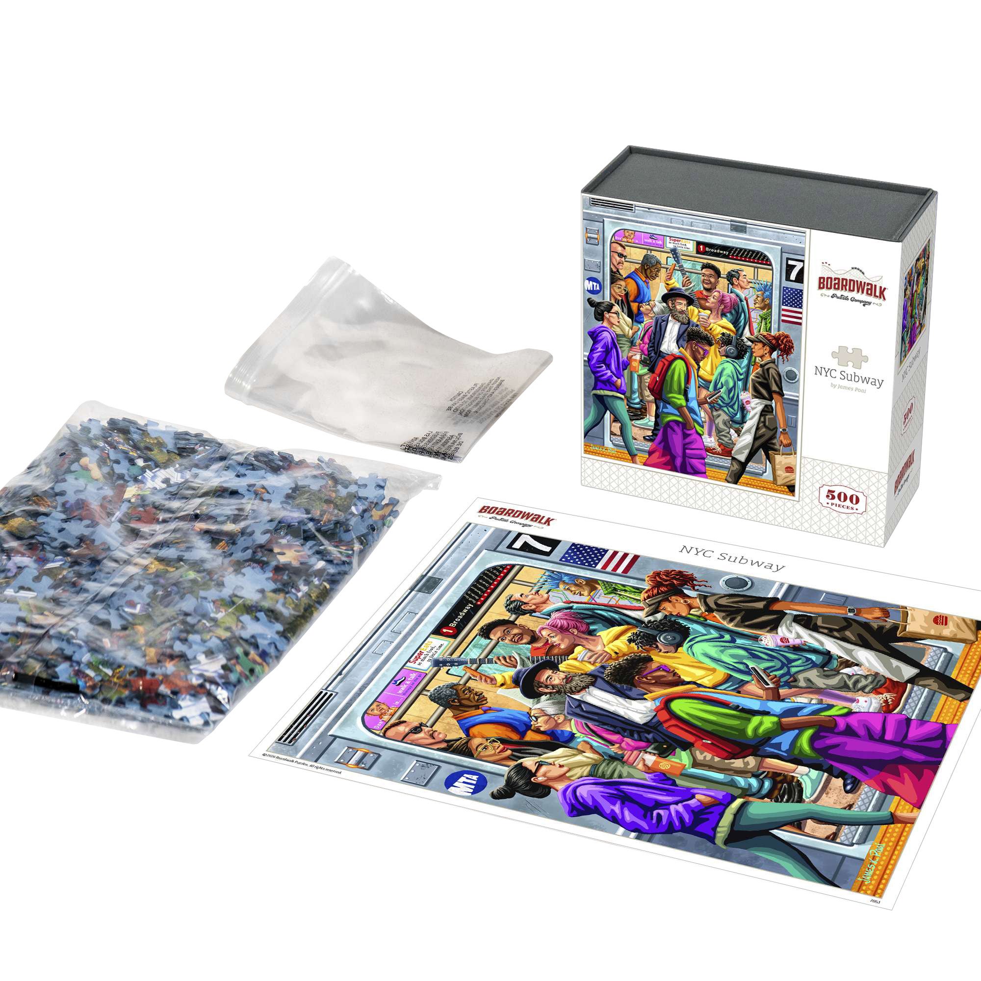 Boardwalk Assorted Jigsaw Puzzles, 3-pack