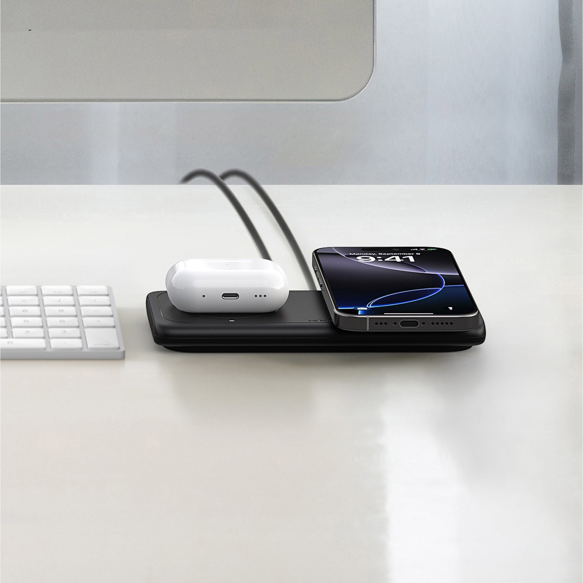 Belkin 2-in-1 Magnetic Wireless Charging Pad with Qi2 15W