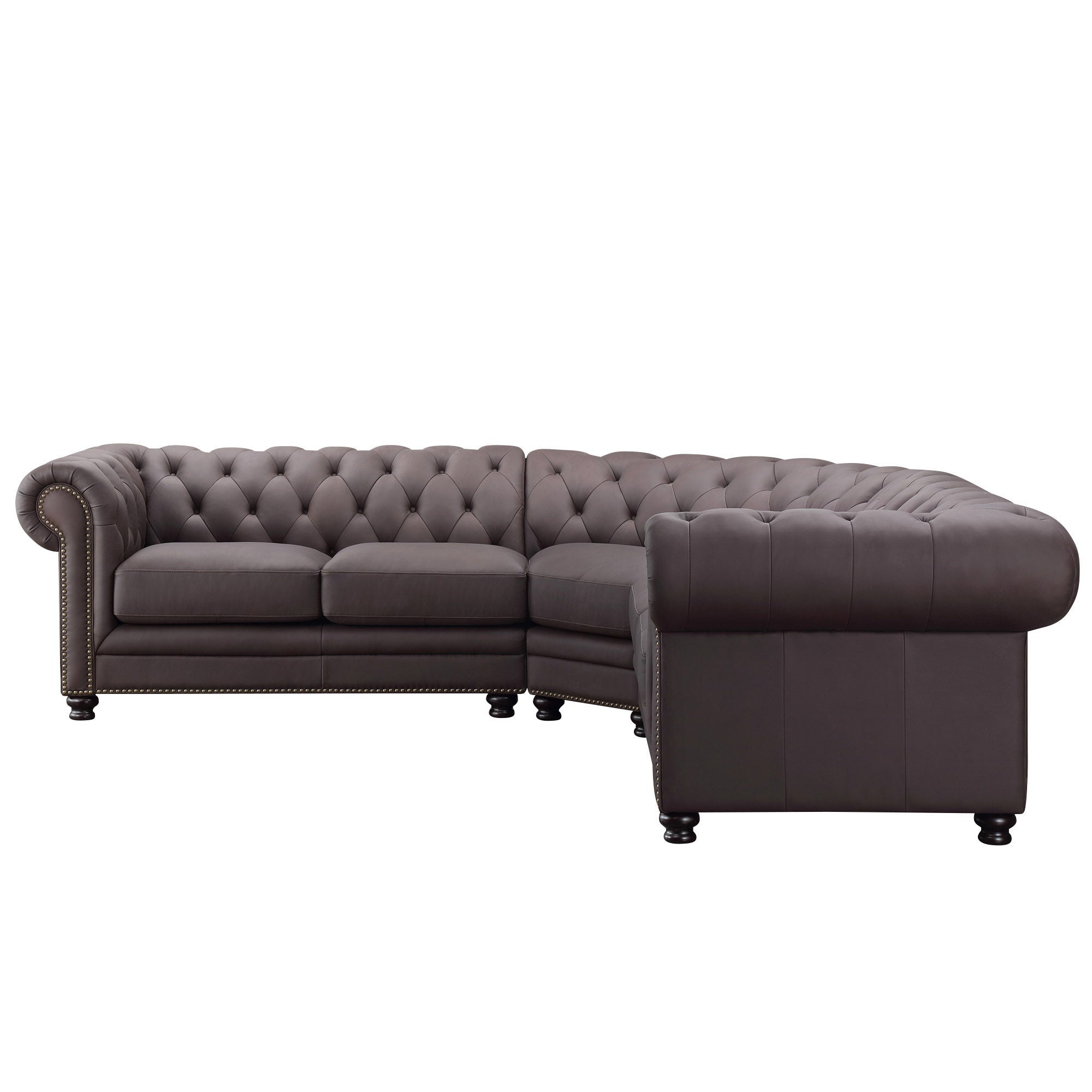 Culver Leather Chesterfield Sectional