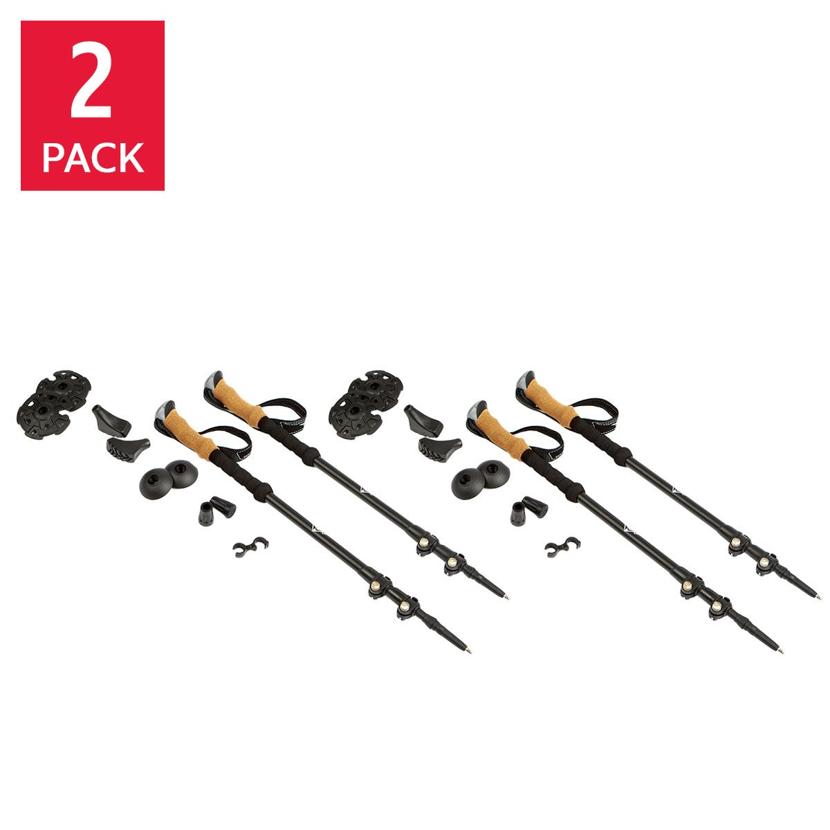 Cascade Mountain Tech Trekking Poles, 2-pack