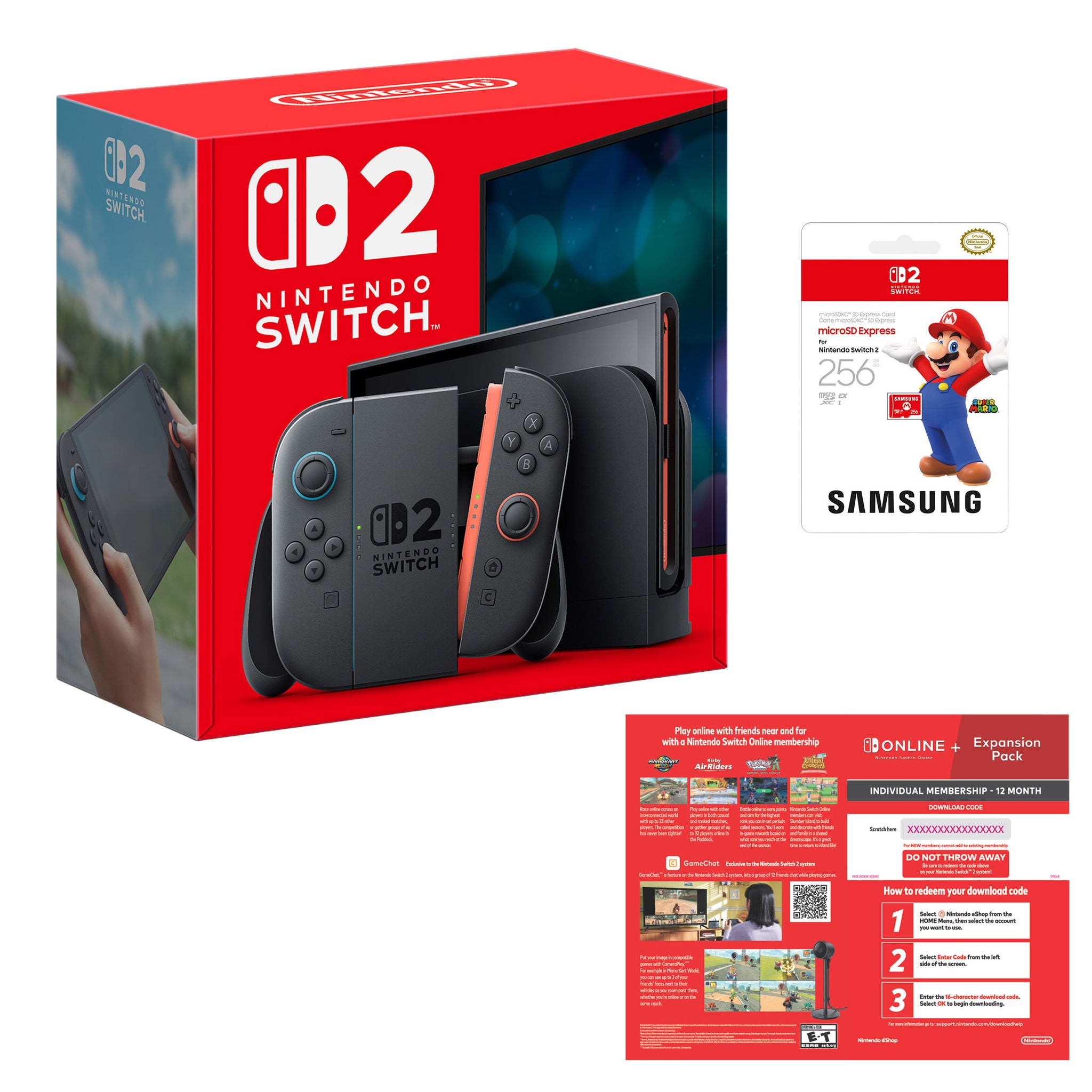 Nintendo Switch 2 + NSO + Memory Card Bundle