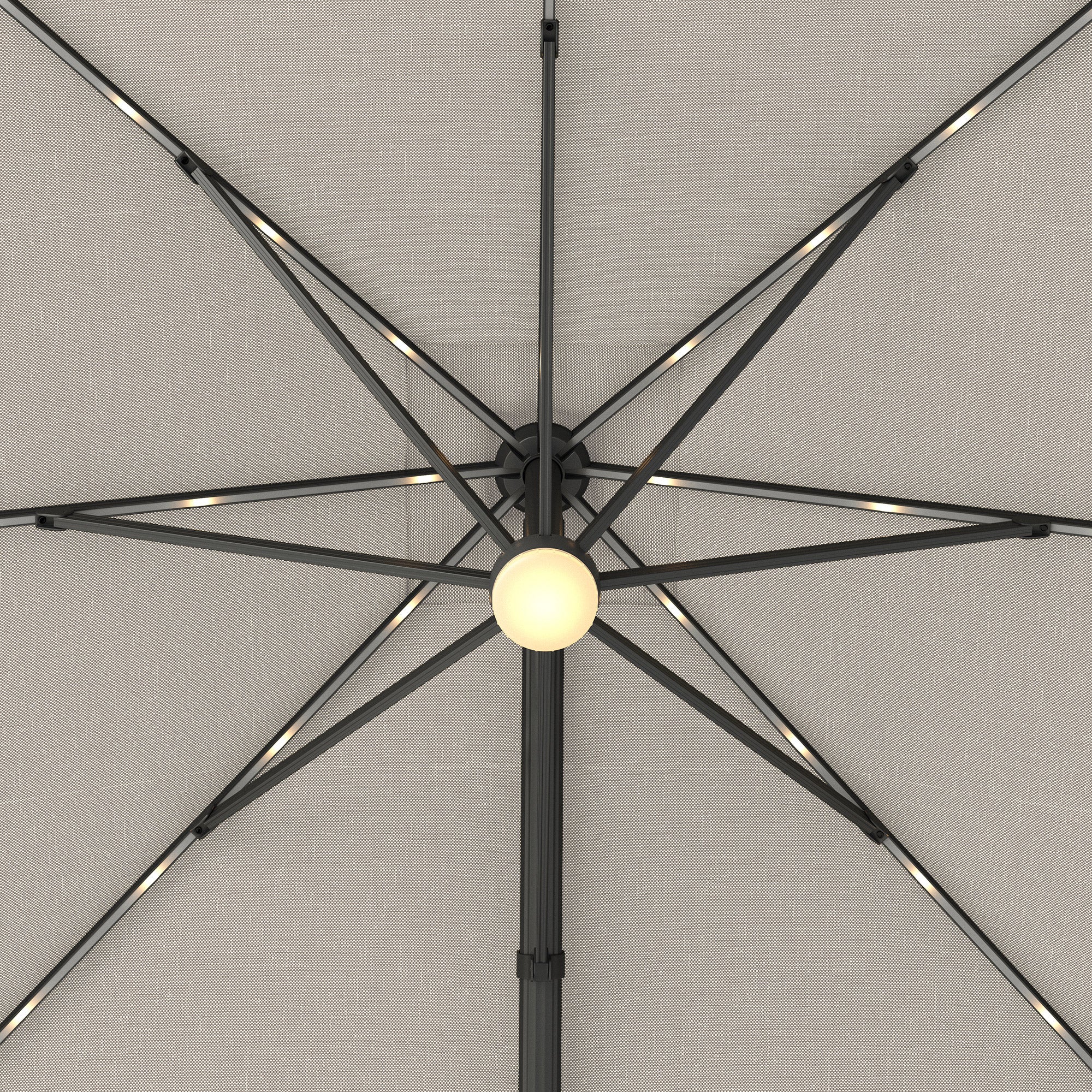 Seasons Sentry 10' Square Solar LED Cantilever Umbrella