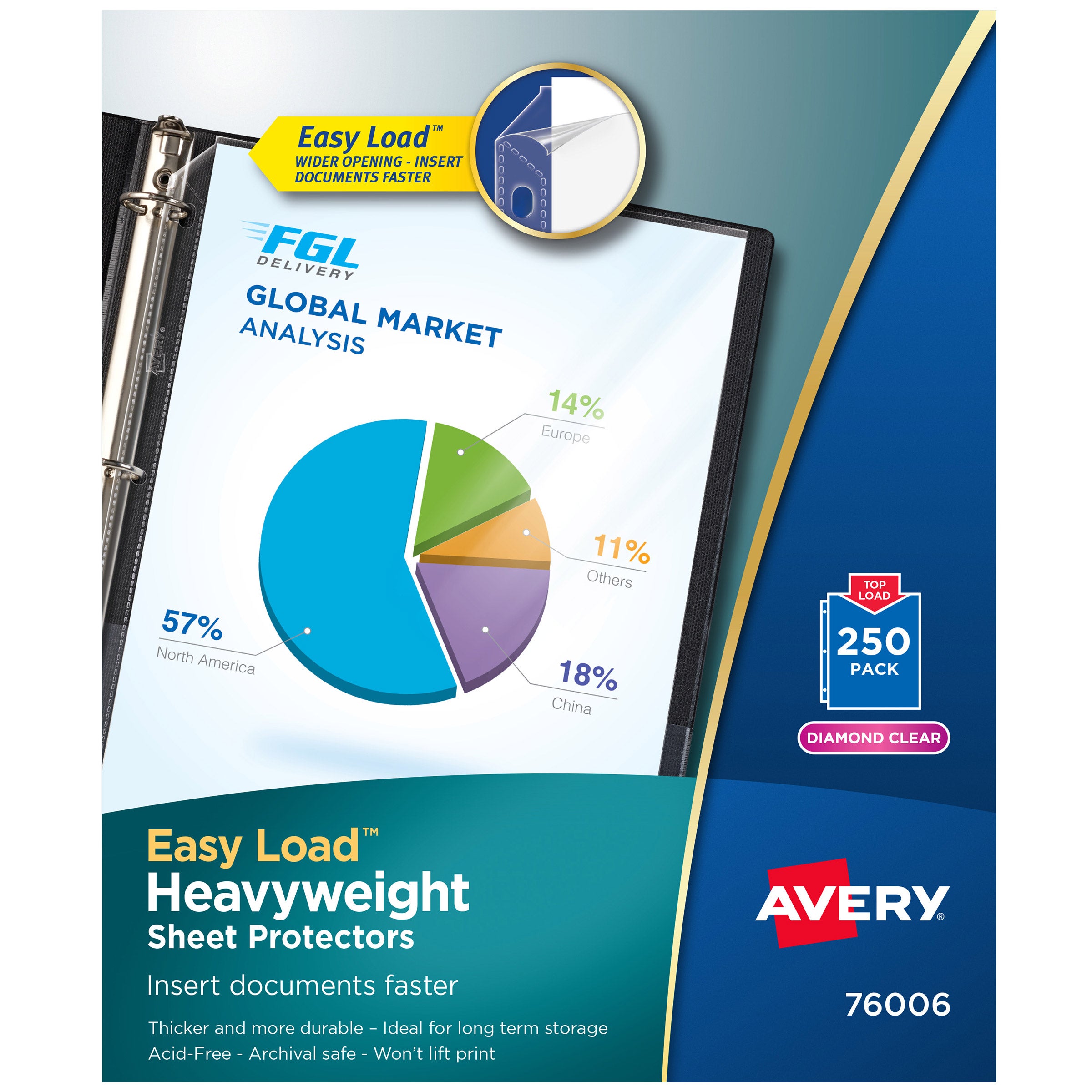 Avery Heavyweight Sheet Protector, 250-count