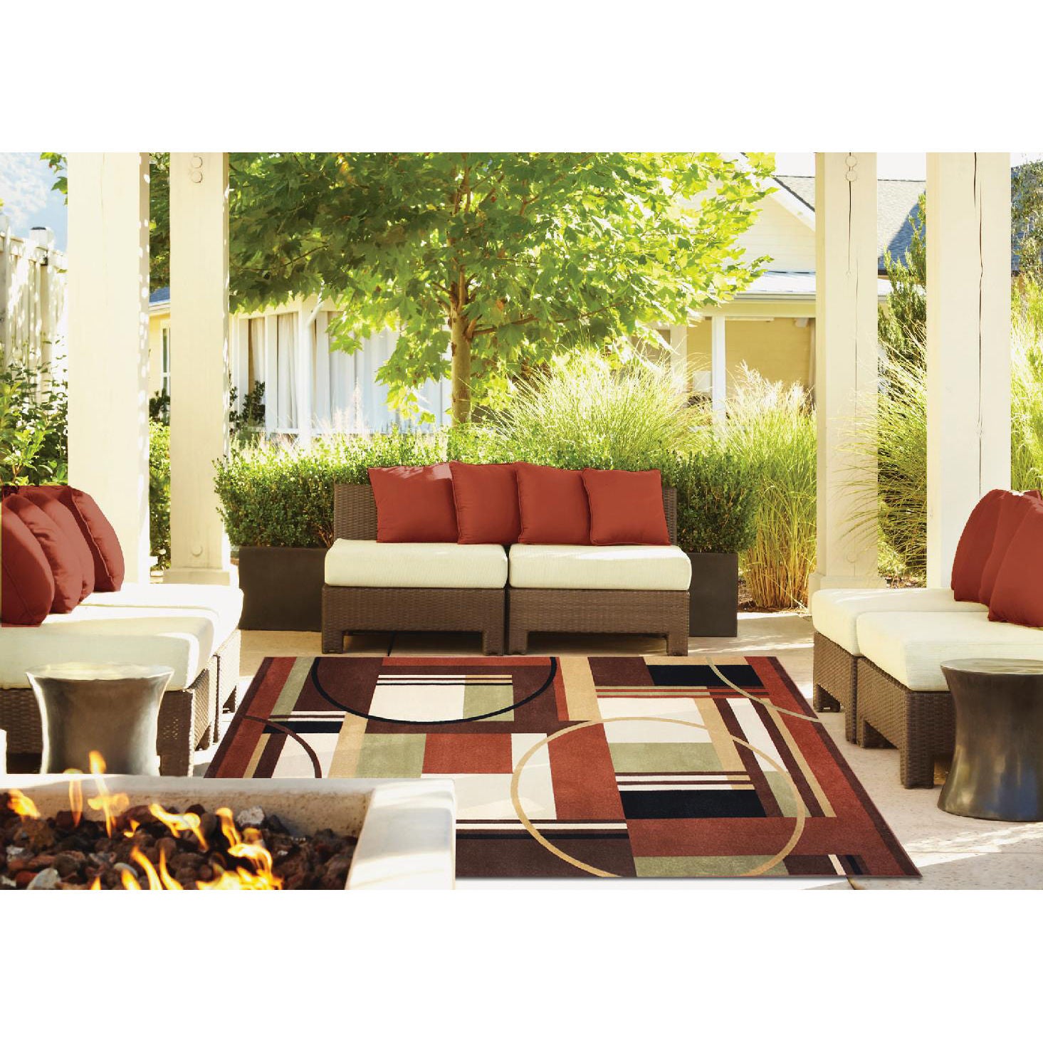 Thomasville Veranda Collection Indoor/Outdoor 7'10"x12' Rug - Bora Rust