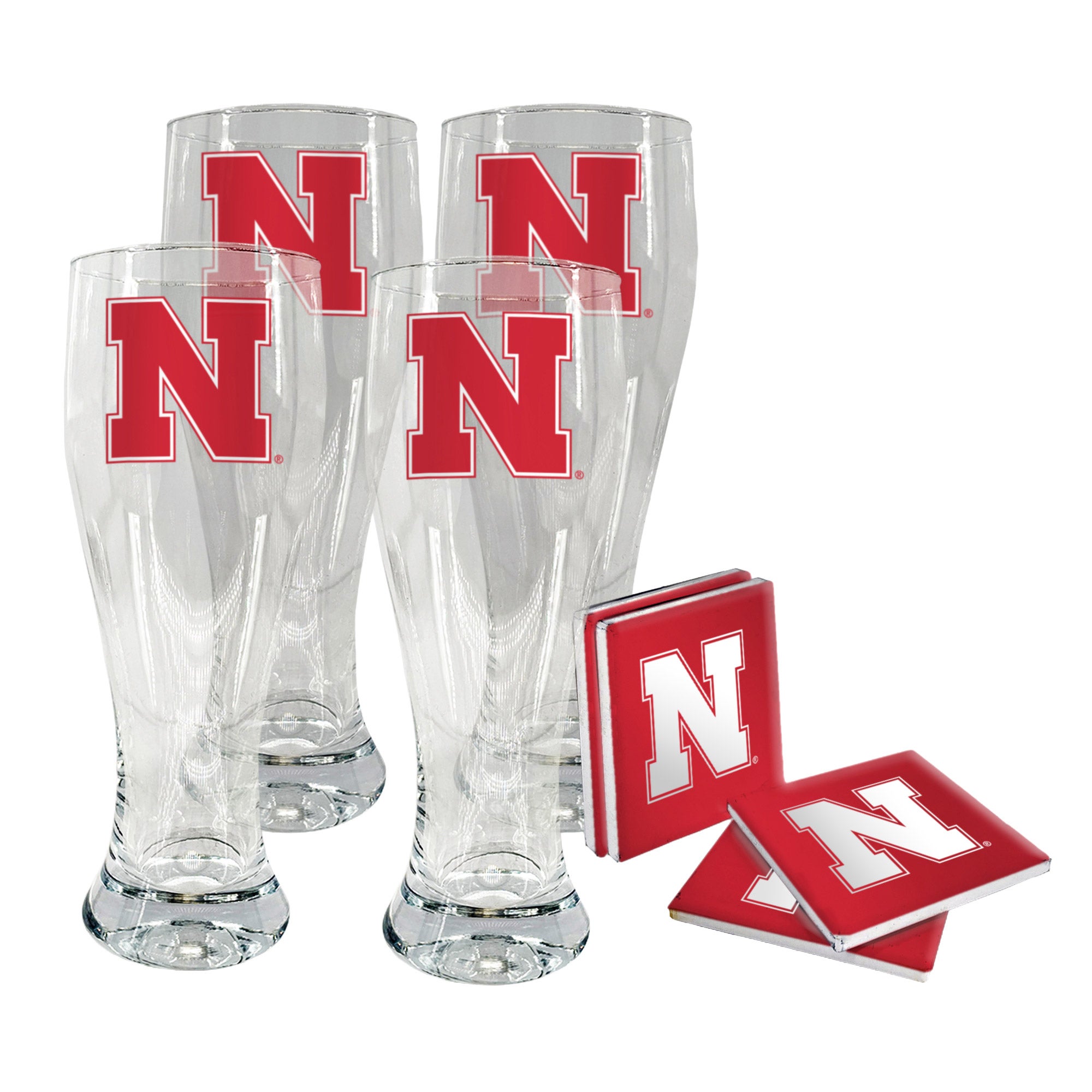 NCAA Pilsner & Coaster Set