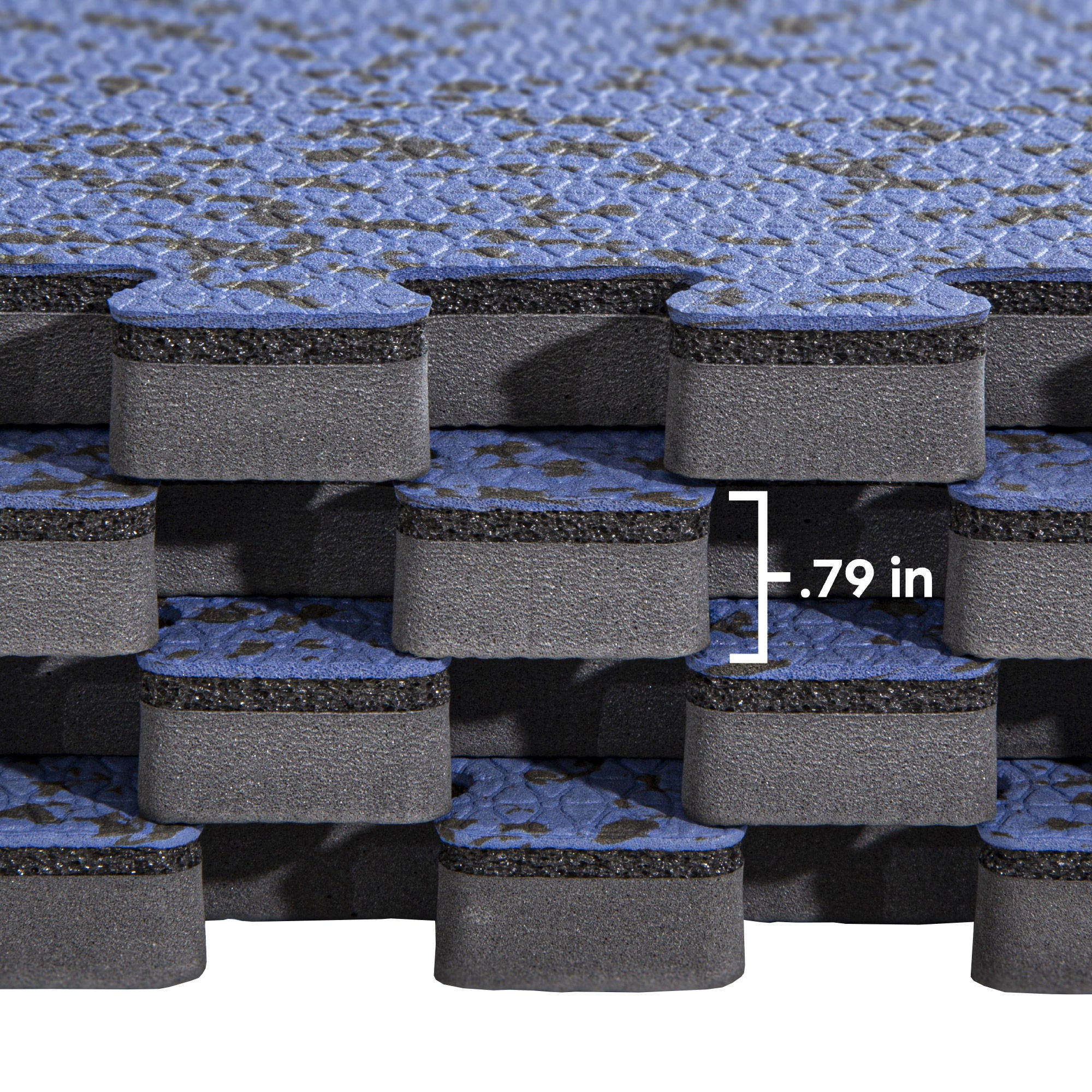 Norsk Dual Density Reversible Gym Flooring, 48 sq ft., 24 in. x 24 in. Foam Mats
