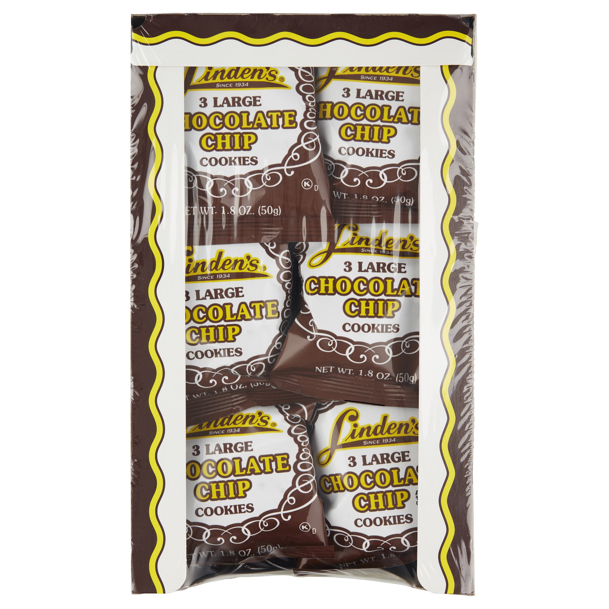 Linden's Chocolate Chip Cookies, 3-count, 18-pack