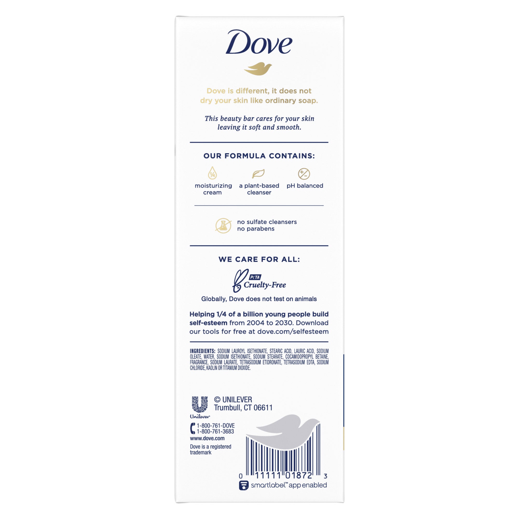 Dove Moisturizing Beauty Bar Soap Original, 3.75 oz, 16 Bars