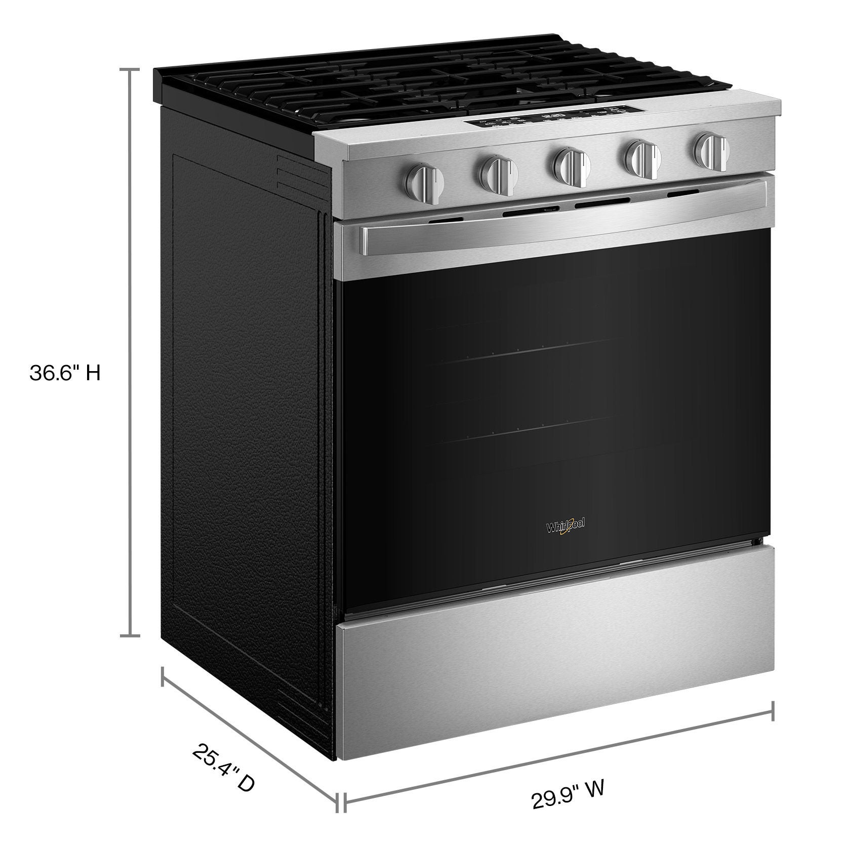 Whirlpool 5 cu. ft Gas Range with Air Cooking Technology