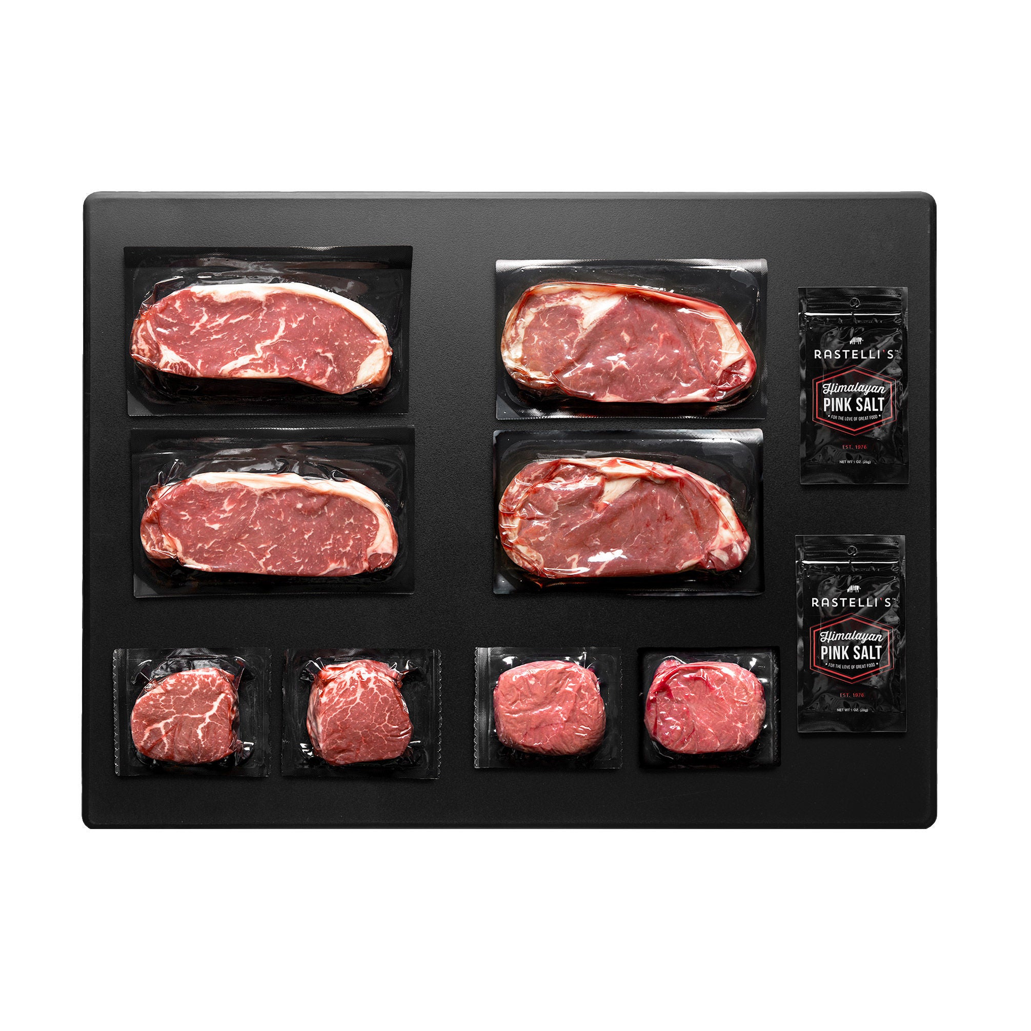 Rastelli's Antibiotic-free Grass-fed Angus Steak Box, 8 Total Packs, 3.875lbs Total