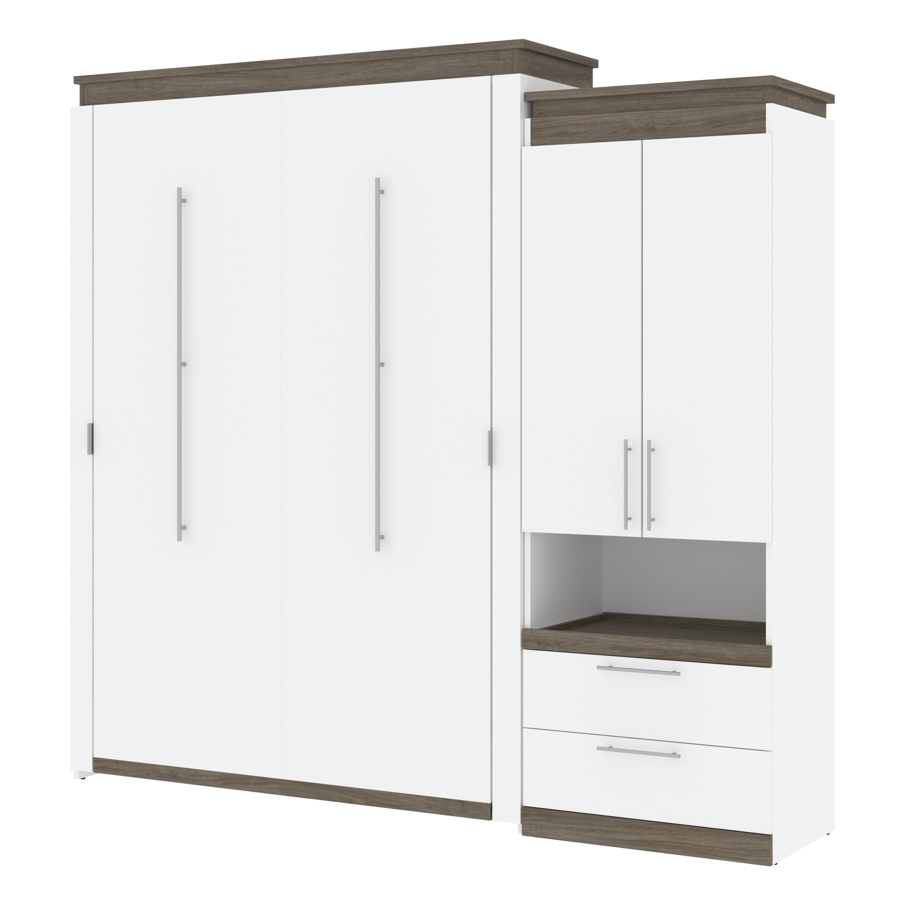 Orion Queen Wall Bed with Storage Cabinet and Nightstand
