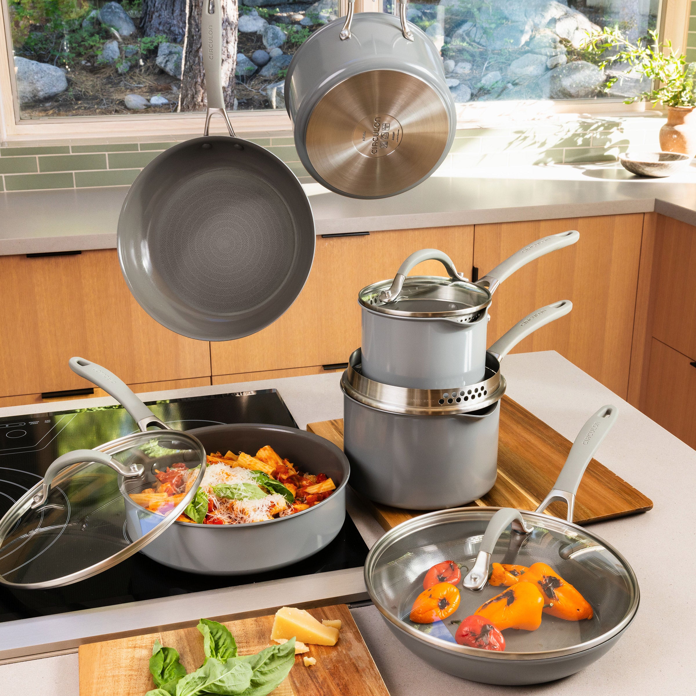 Circulon Premier Professional with LaserDefense Ceramic Nonstick 10-piece Cookware Set