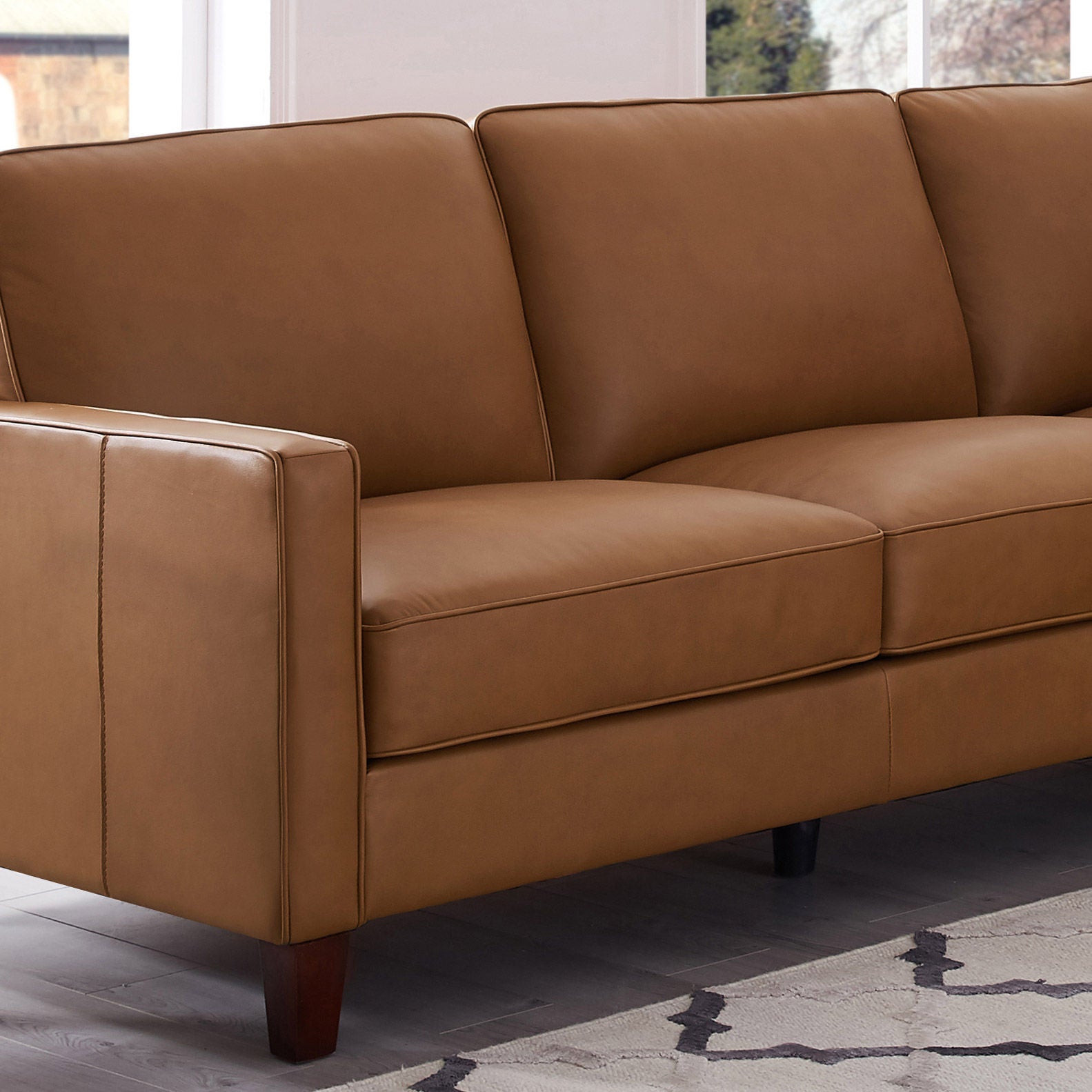 West Park Leather Sectional