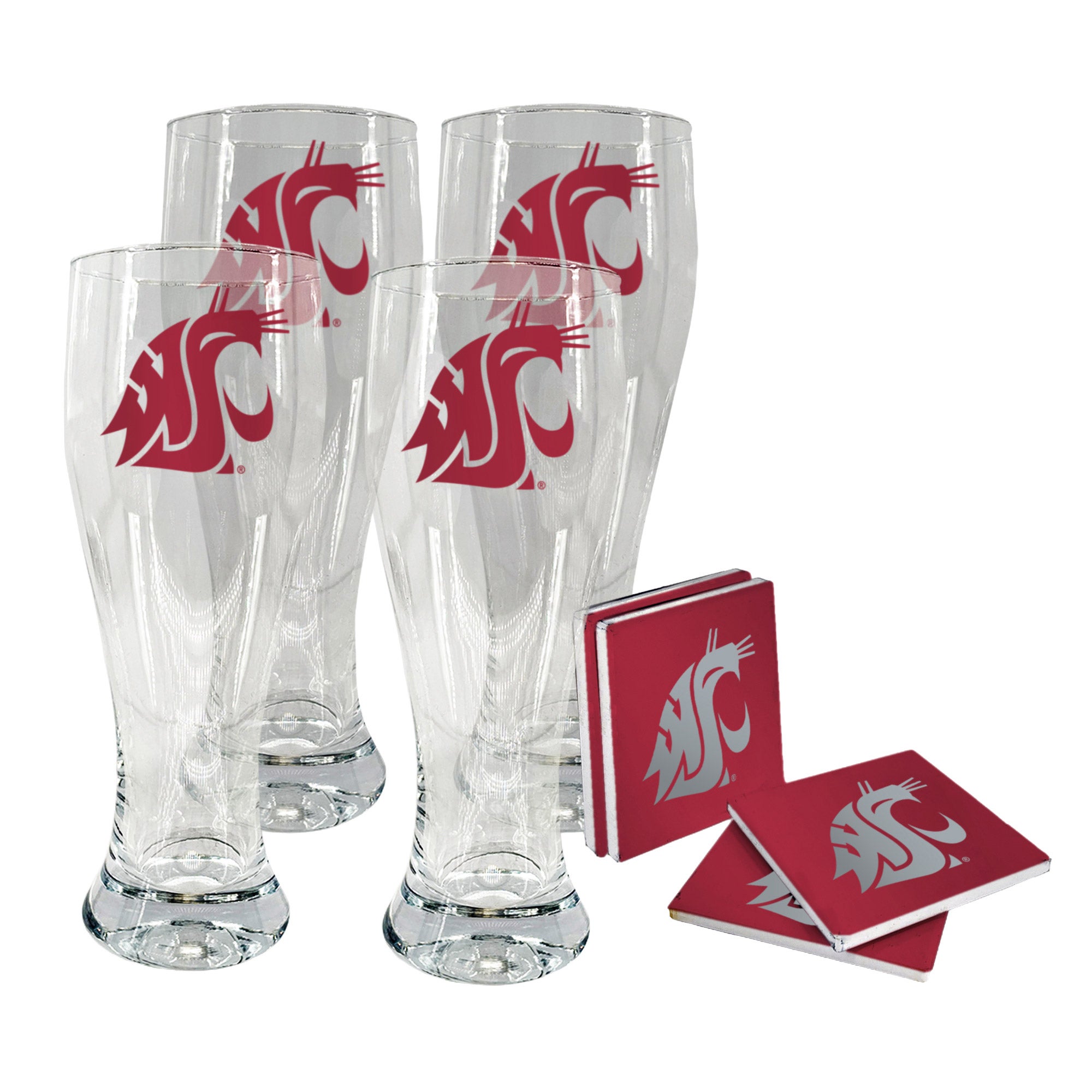 NCAA Pilsner & Coaster Set