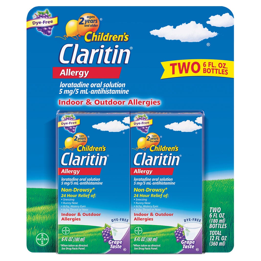 Children's Claritin 5 mg./5 mL. 24 Hour Non-Drowsy Grape Syrup, 12 fl oz