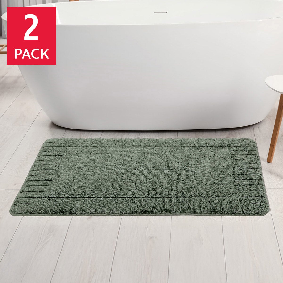 Noodle Memory Foam Bath Rug, 2-pack
