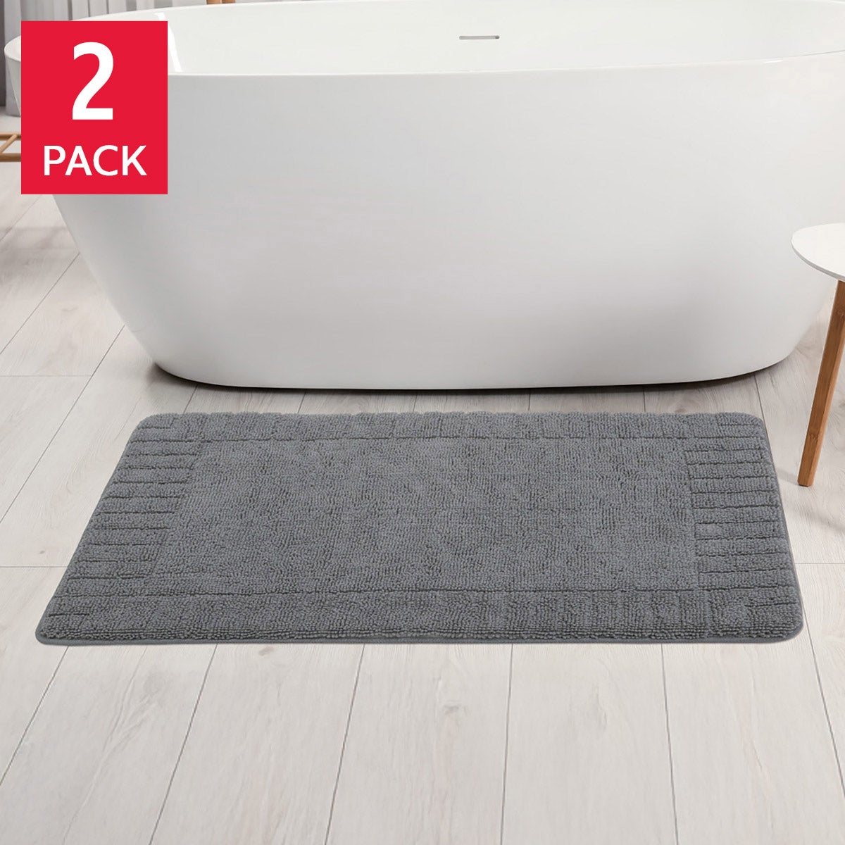 Noodle Memory Foam Bath Rug, 2-pack