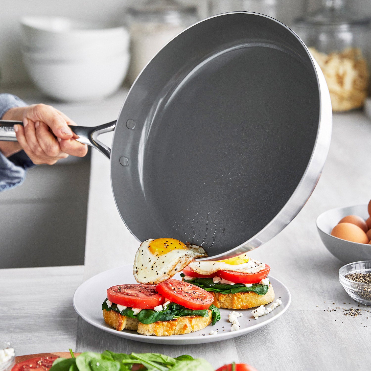 GreenPan GP5 Ceramic Non-Stick Stainless Steel 10-piece Cookware Set