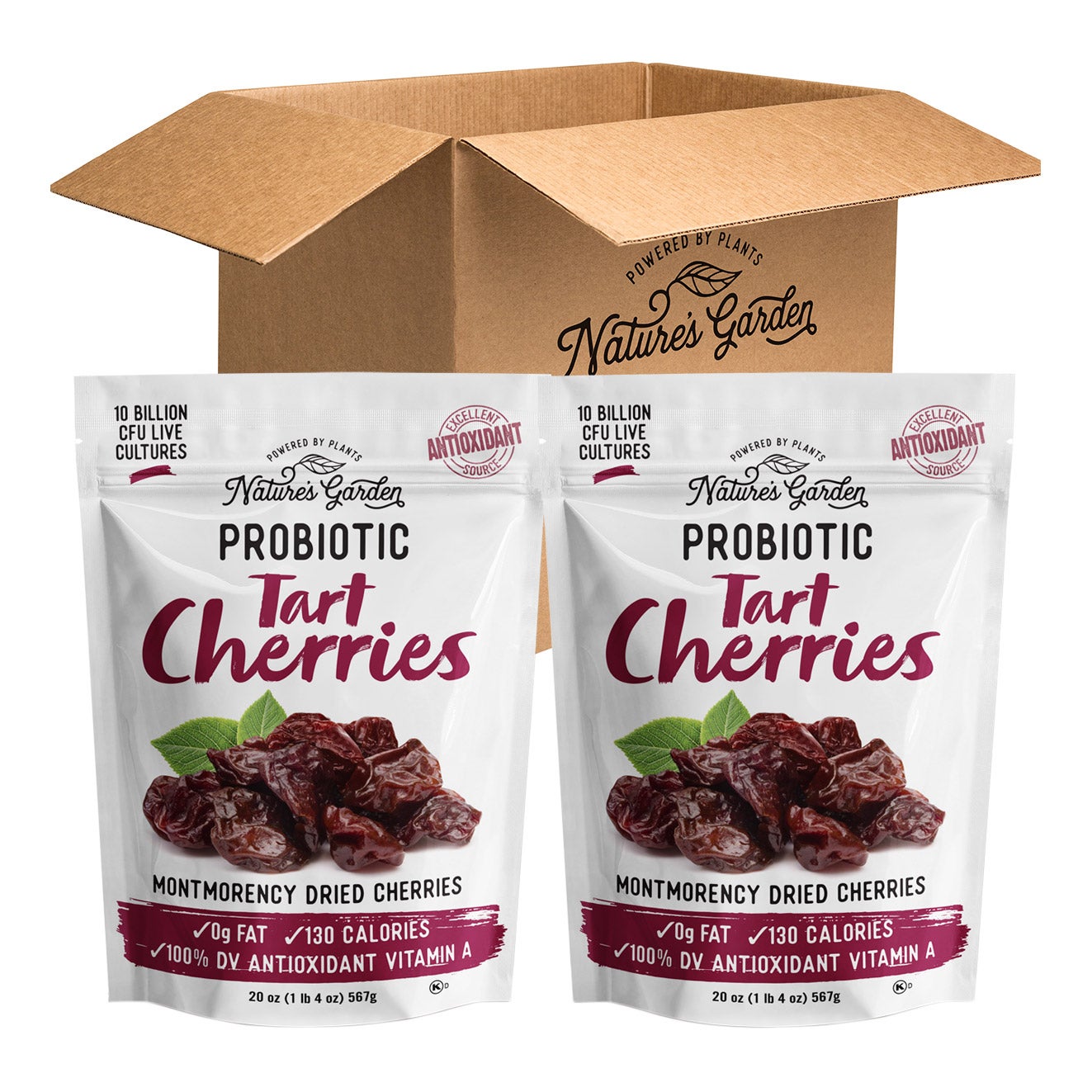 Nature’s Garden Probiotic Tart Cherries 20 oz 2-pack