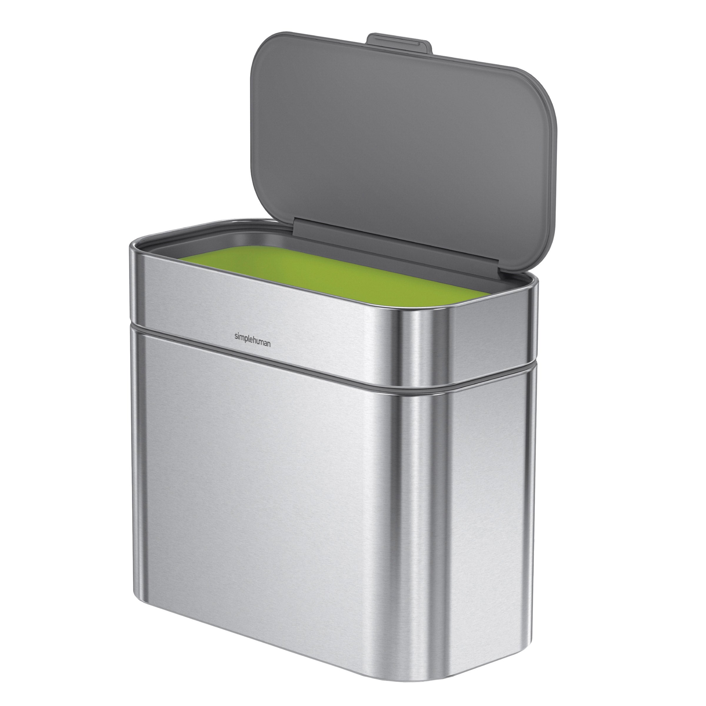 simplehuman 58L Dual Compartment Step Can with Compost Caddy and Code H Liners, 60-pack