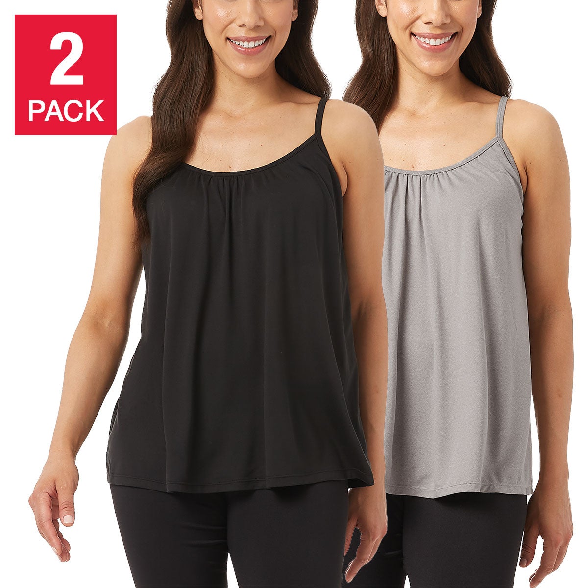32 Degrees Ladies' Bra Cami, 2-pack